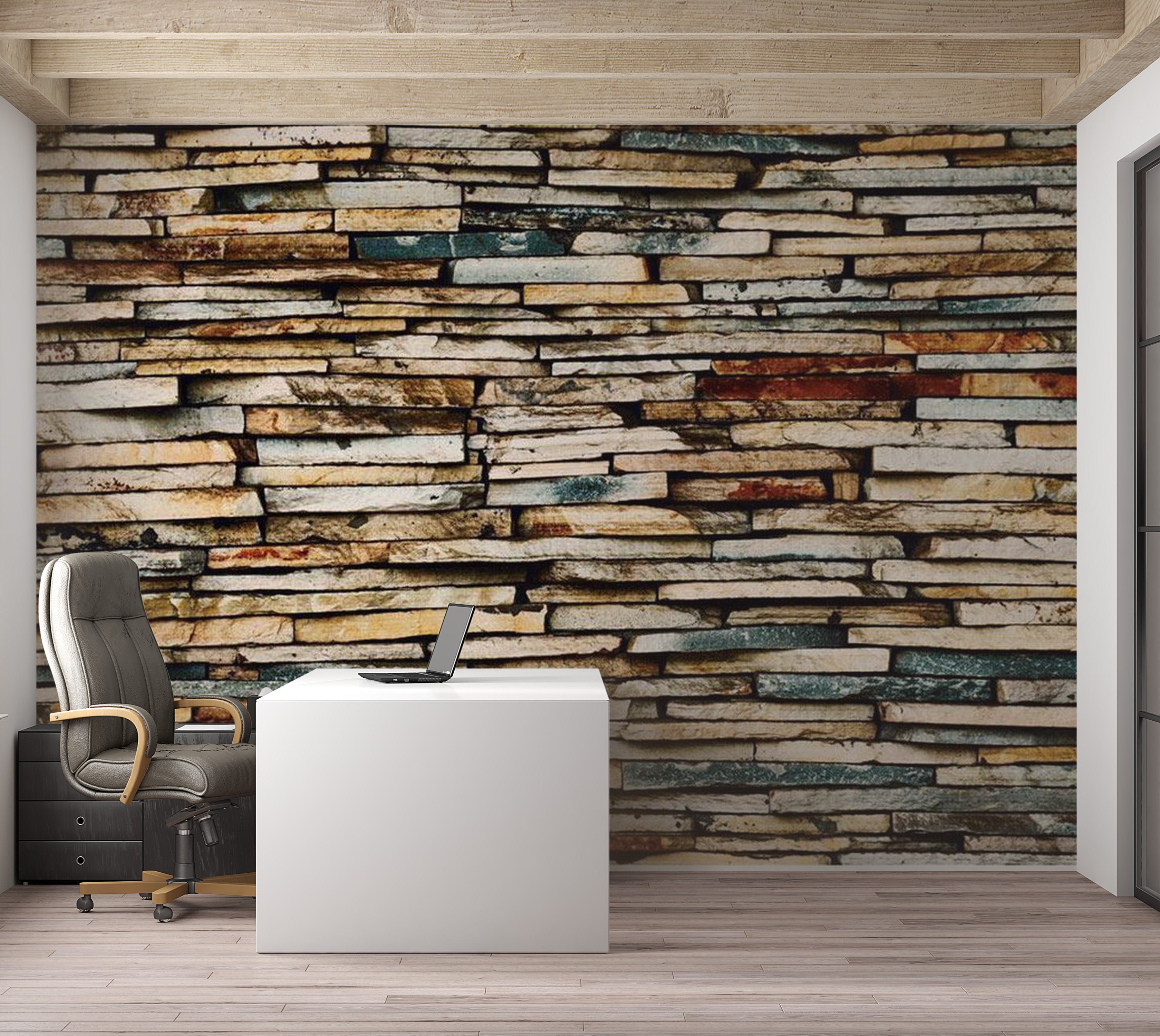 Background & Patterns Wallpaper Wall Mural - Stony Harmony 39"Wx27"H