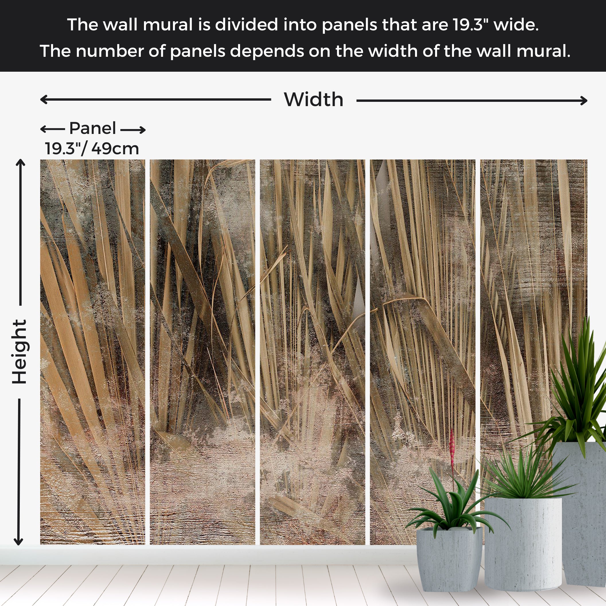 Peel & Stick Wall Mural - Dry Leaves 38"Wx27"H