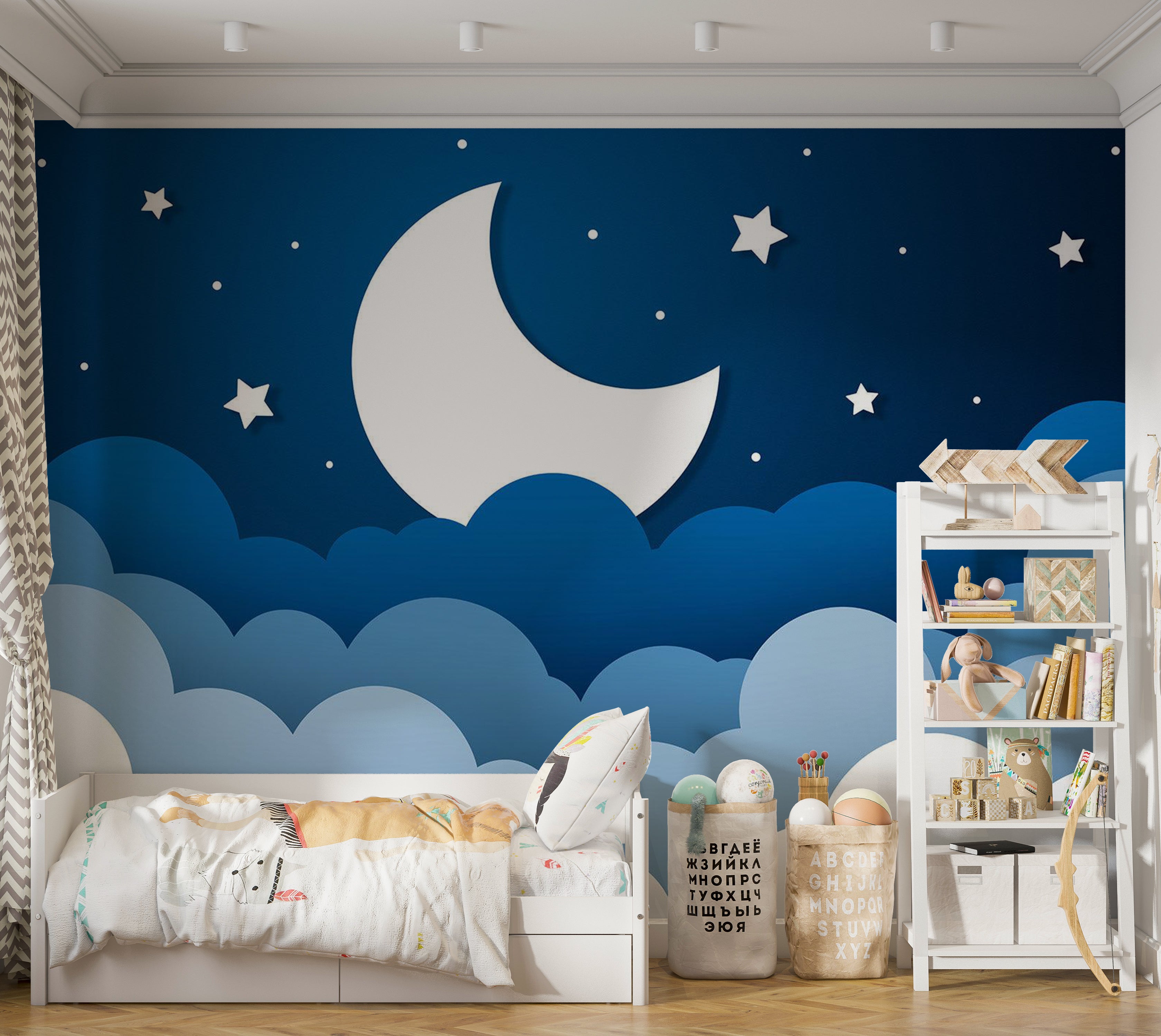 Kids Wallpaper Wall Mural - Abstract Moon Dream 39"Wx27"H / Standard