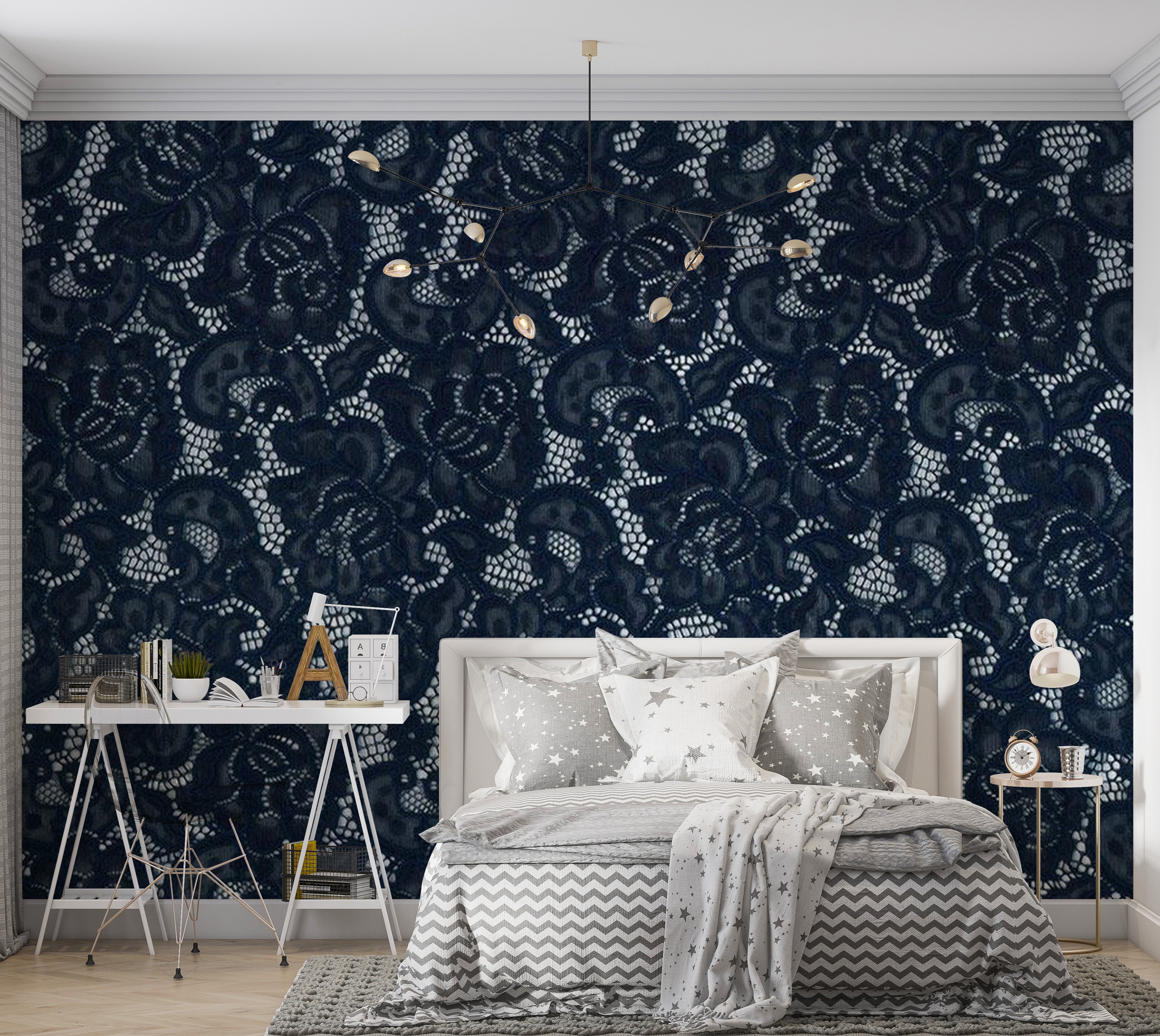 Abstract Wallpaper Wall Mural - Royal Chic 39"Wx27"H