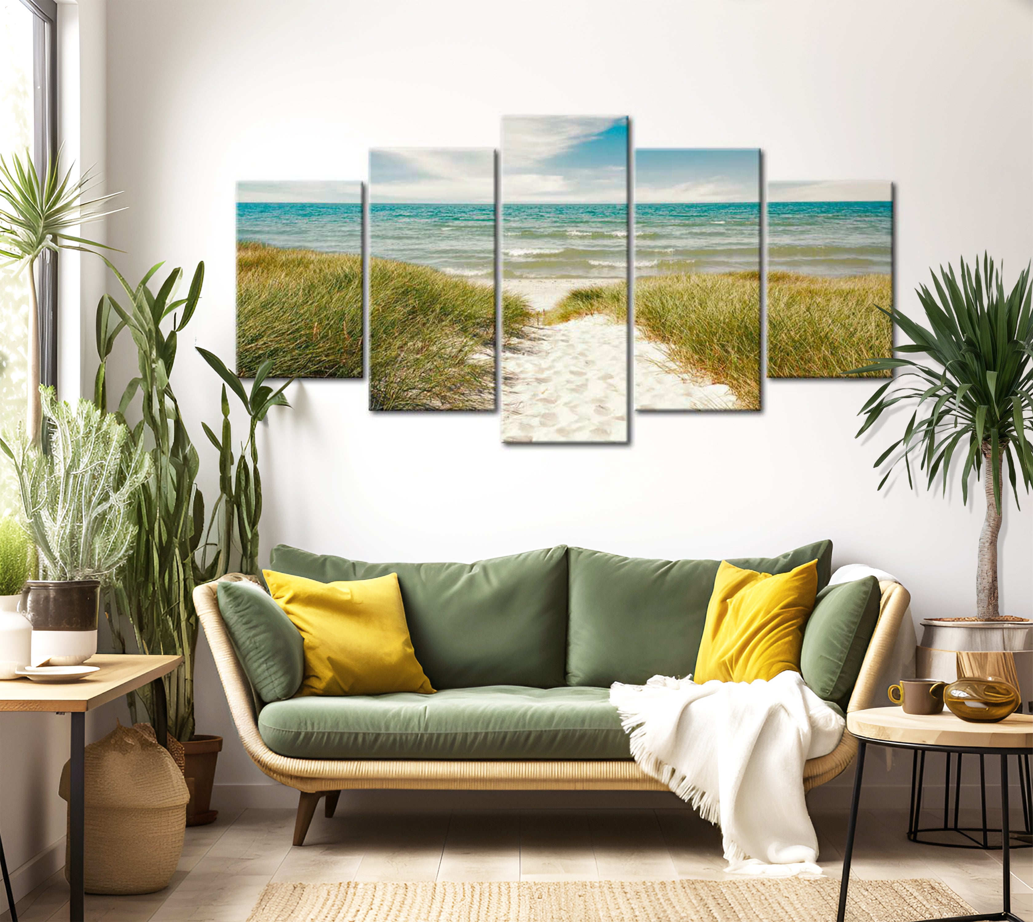 Stretched Canvas Landscape Art - Sea Melody 40"Wx20"H