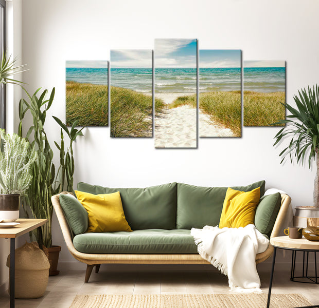 Stretched Canvas Landscape Art - Sea Melody 40"Wx20"H