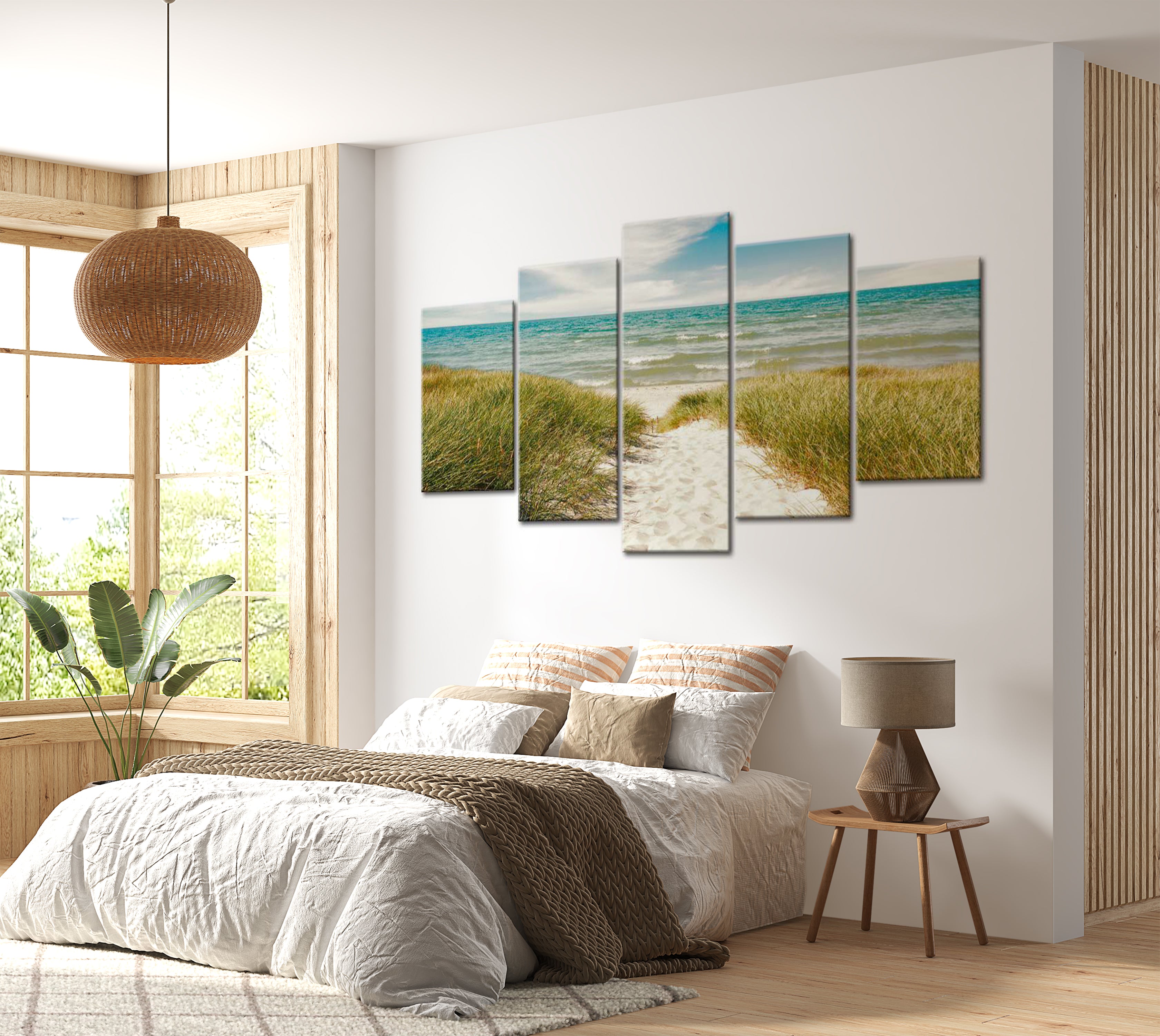 Stretched Canvas Landscape Art - Sea Melody 40"Wx20"H