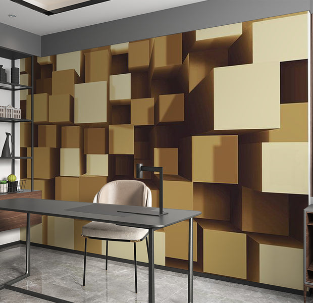 Abstract Wallpaper Wall Mural - Geometrical Harmony 39"Wx27"H