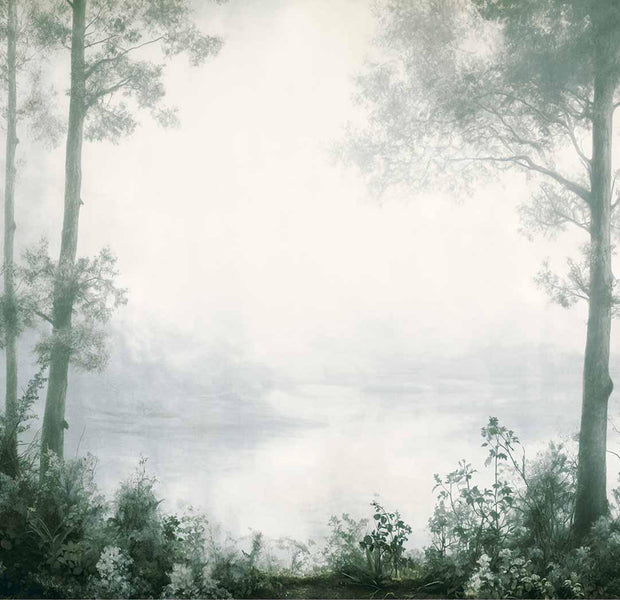 Peel & Stick Landscape Wall Mural - Grove Trees and Pond 38"Wx27"H