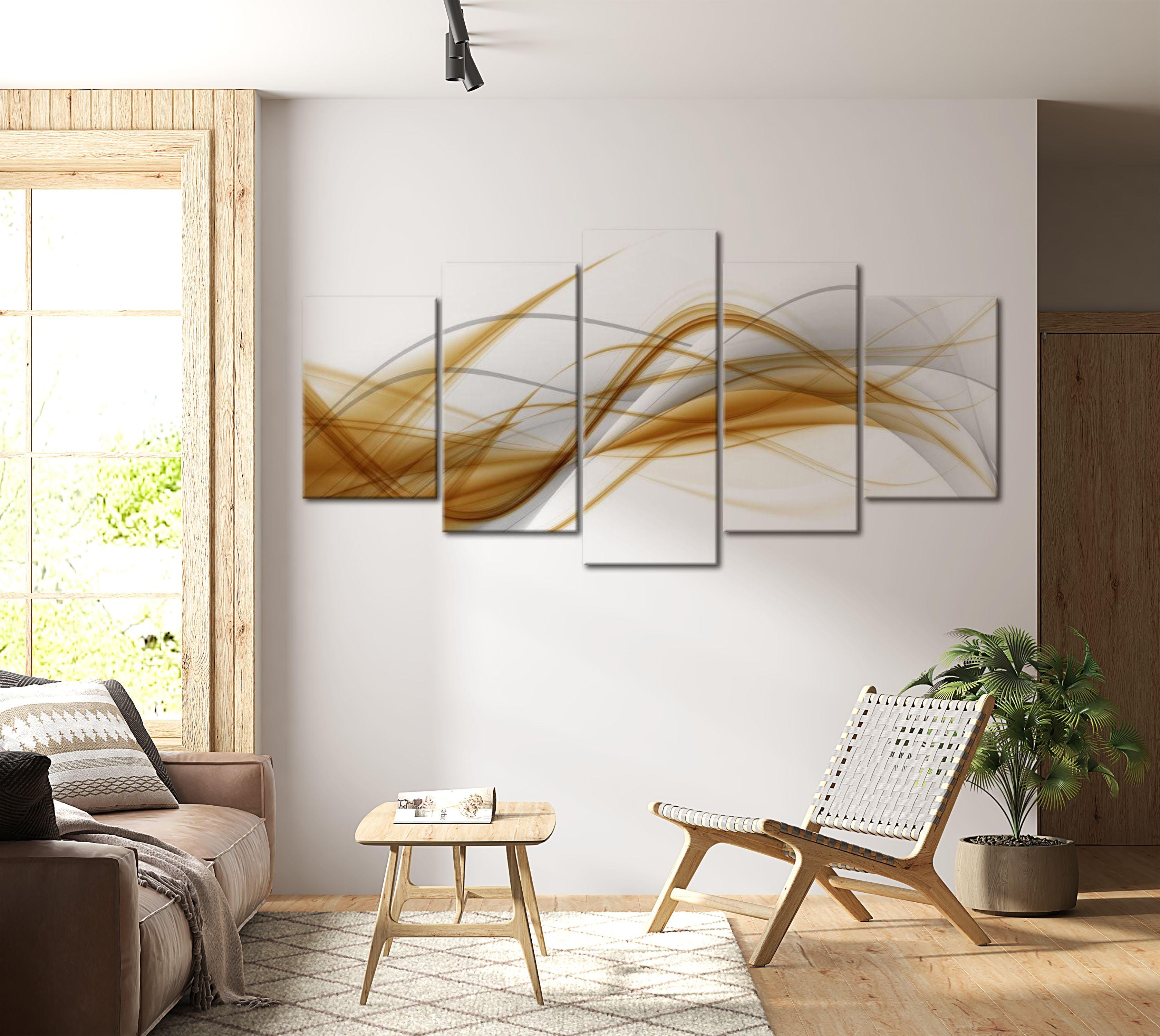 Abstract Canvas Wall Art - Wind Of Abstraction - 5 Pieces