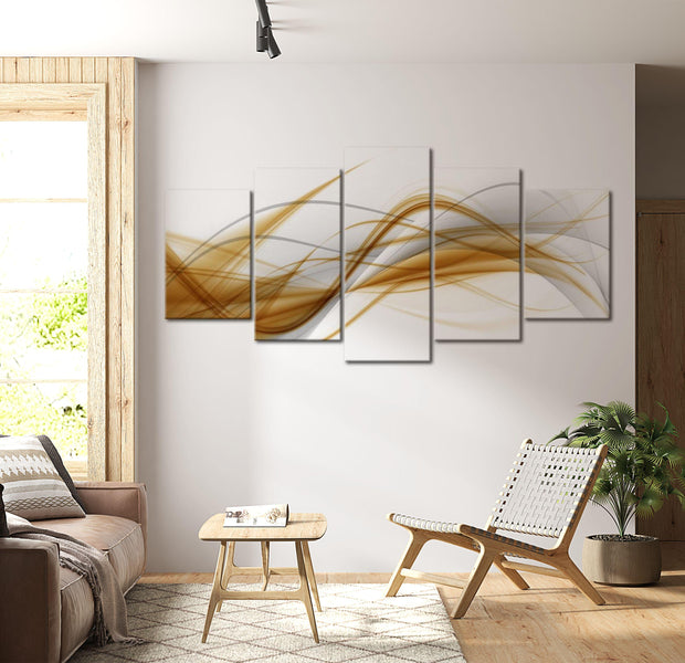 Abstract Canvas Wall Art - Wind Of Abstraction - 5 Pieces