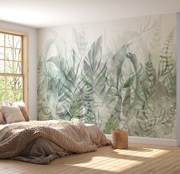 Peel & Stick Botanical Wall Mural - Magic Grove Green 38"Wx27"H