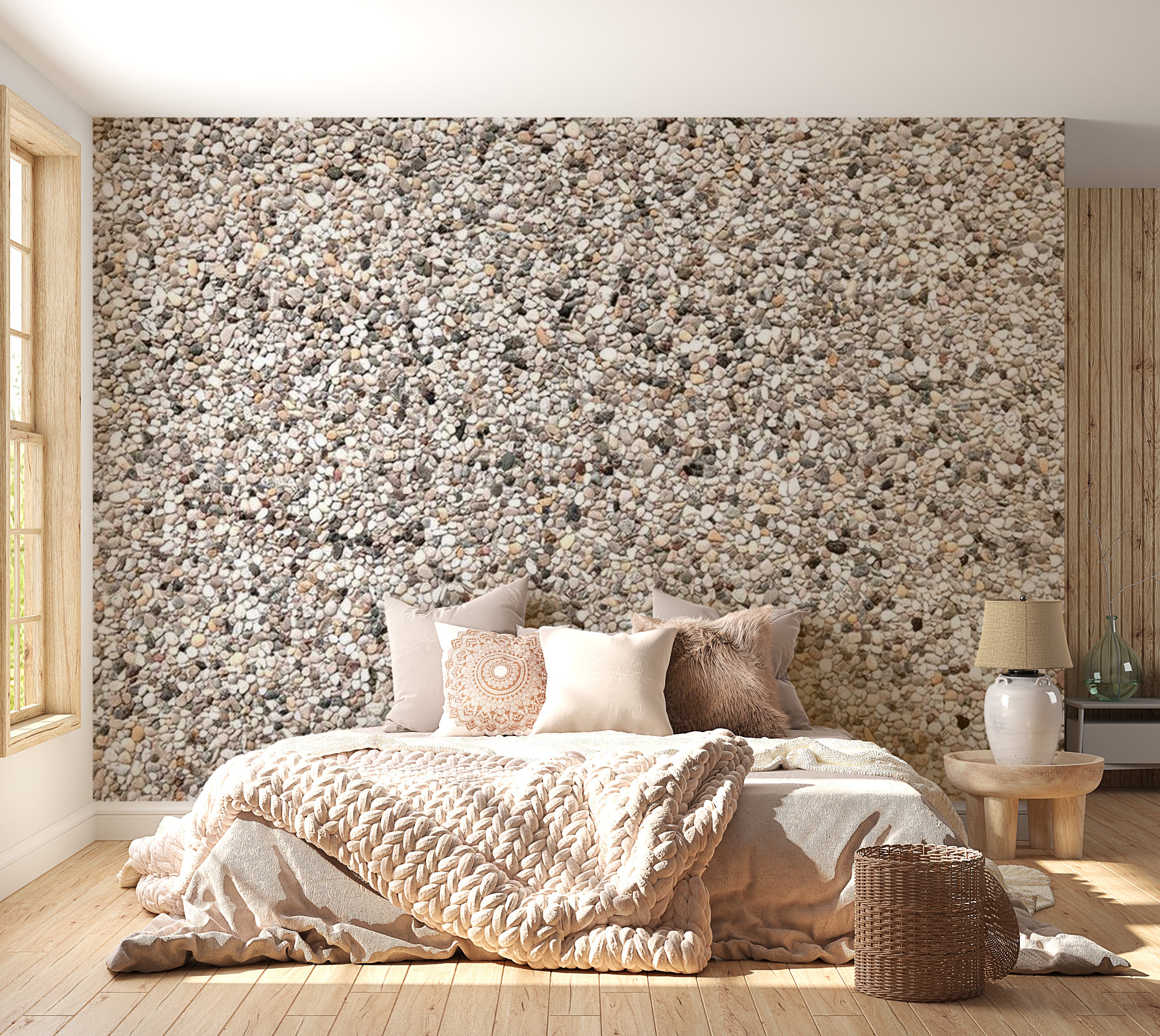 Background & Patterns Wallpaper Wall Mural - Stone Charm 39"Wx27"H