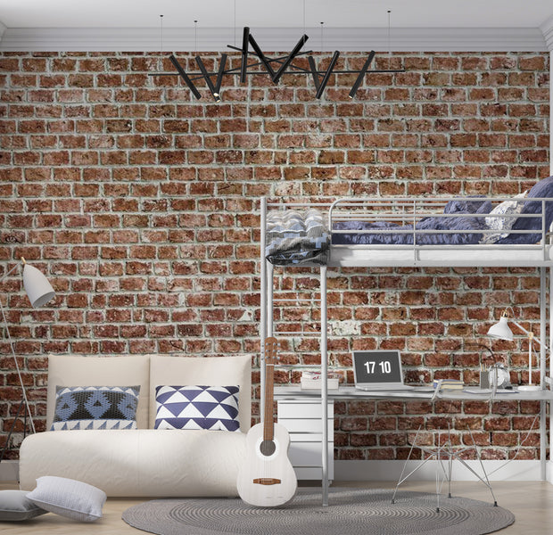 Background & Patterns Wallpaper Wall Mural - Old Dominion Brick Wall 39"Wx27"H