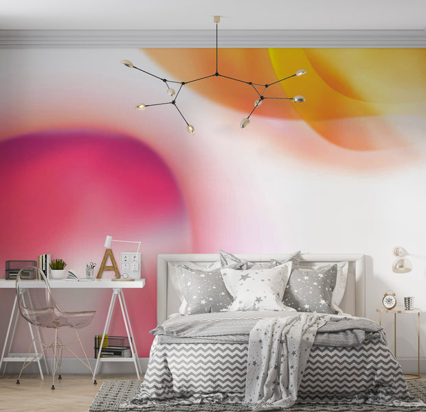 Peel & Stick Abstract Wall Mural - Pink Planet 38"Wx27"H