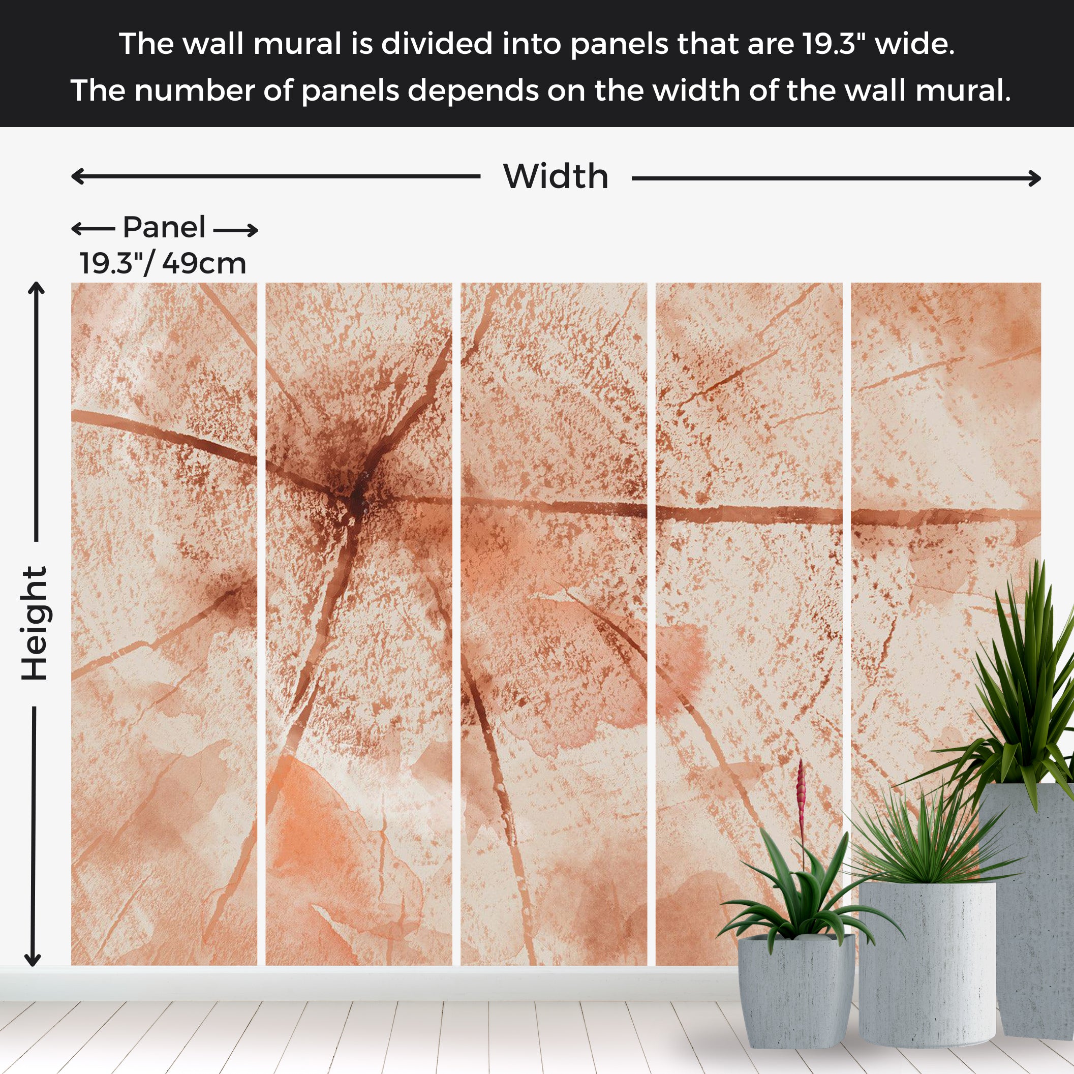 Peel & Stick Wall Mural - Pink Trunk 38"Wx27"H