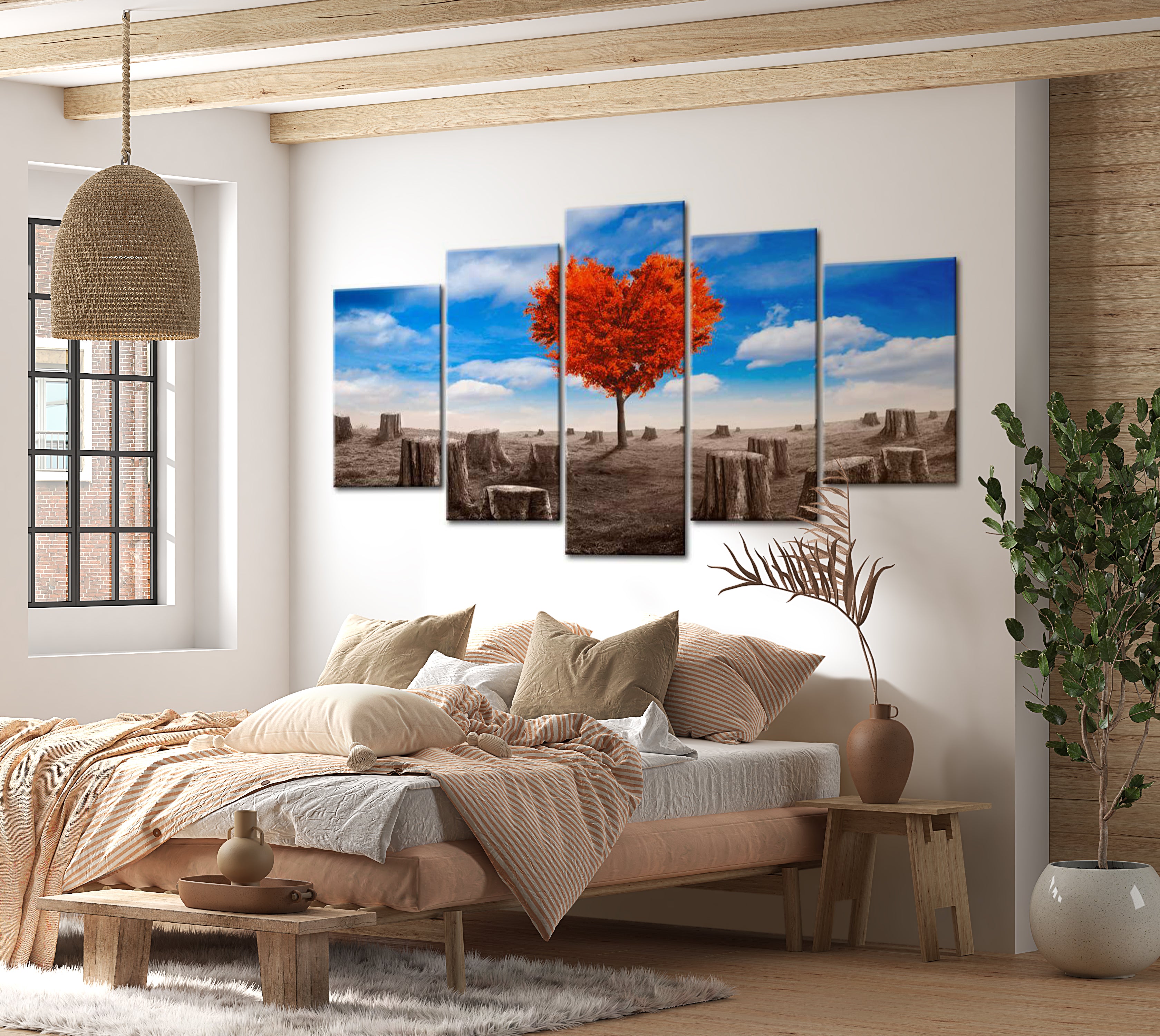 Stretched Canvas Landscape Art - Belive In Love 40"Wx20"H