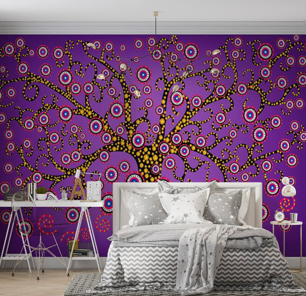 Abstract Wallpaper Wall Mural - The Magic Tree 39"Wx27"H