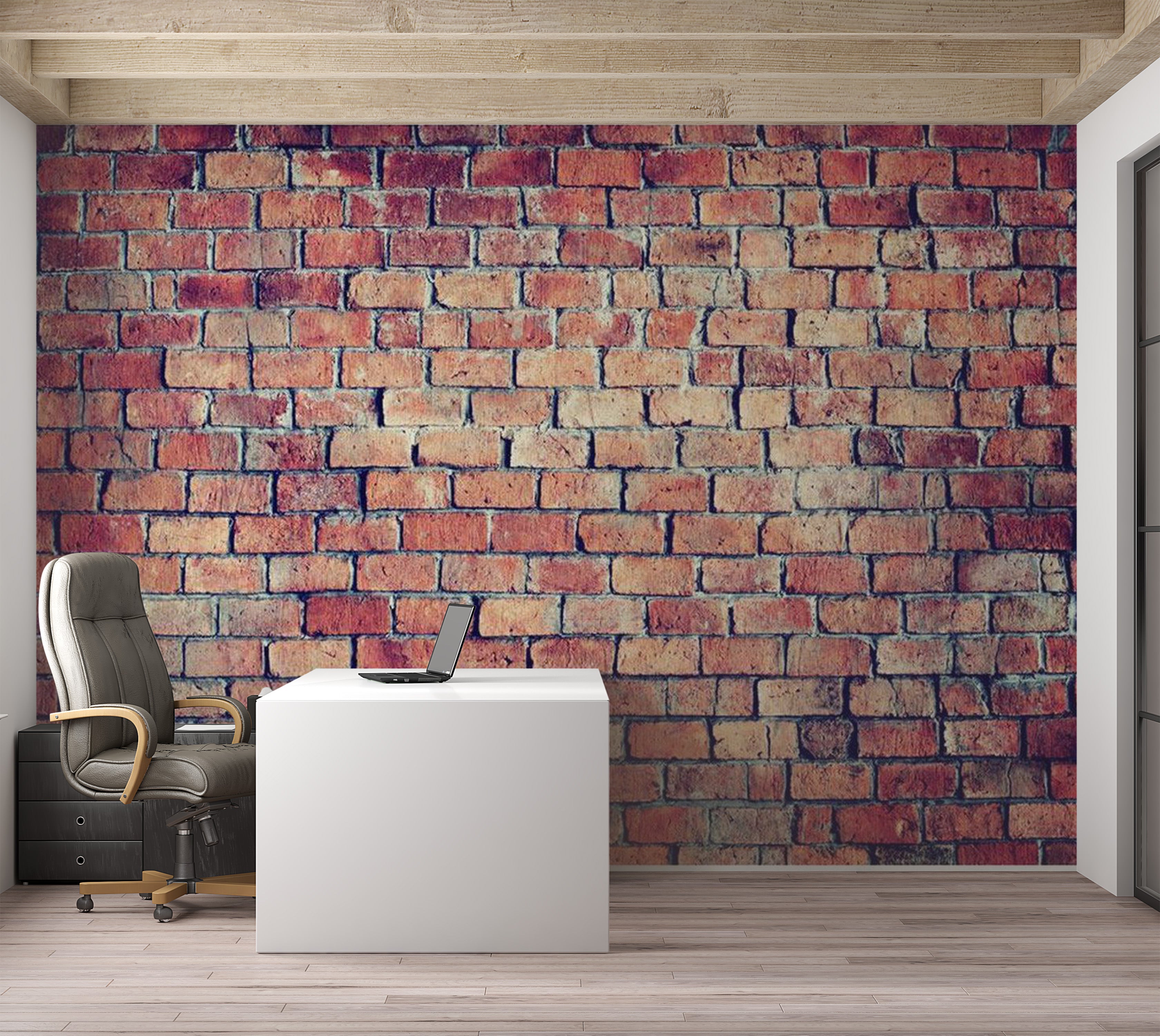 Background & Patterns Wallpaper Wall Mural - Old Red Brick Wall 39"Wx27"H