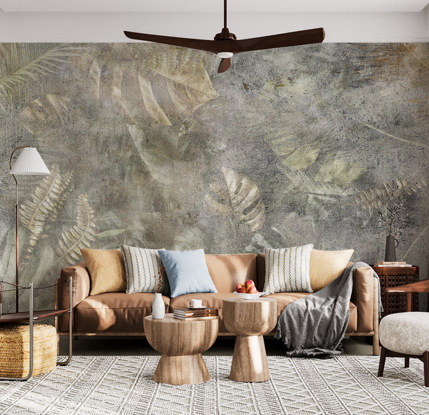 Botanical Wallpaper Wall Mural - Morning Moment 39"Wx27"H / Standard