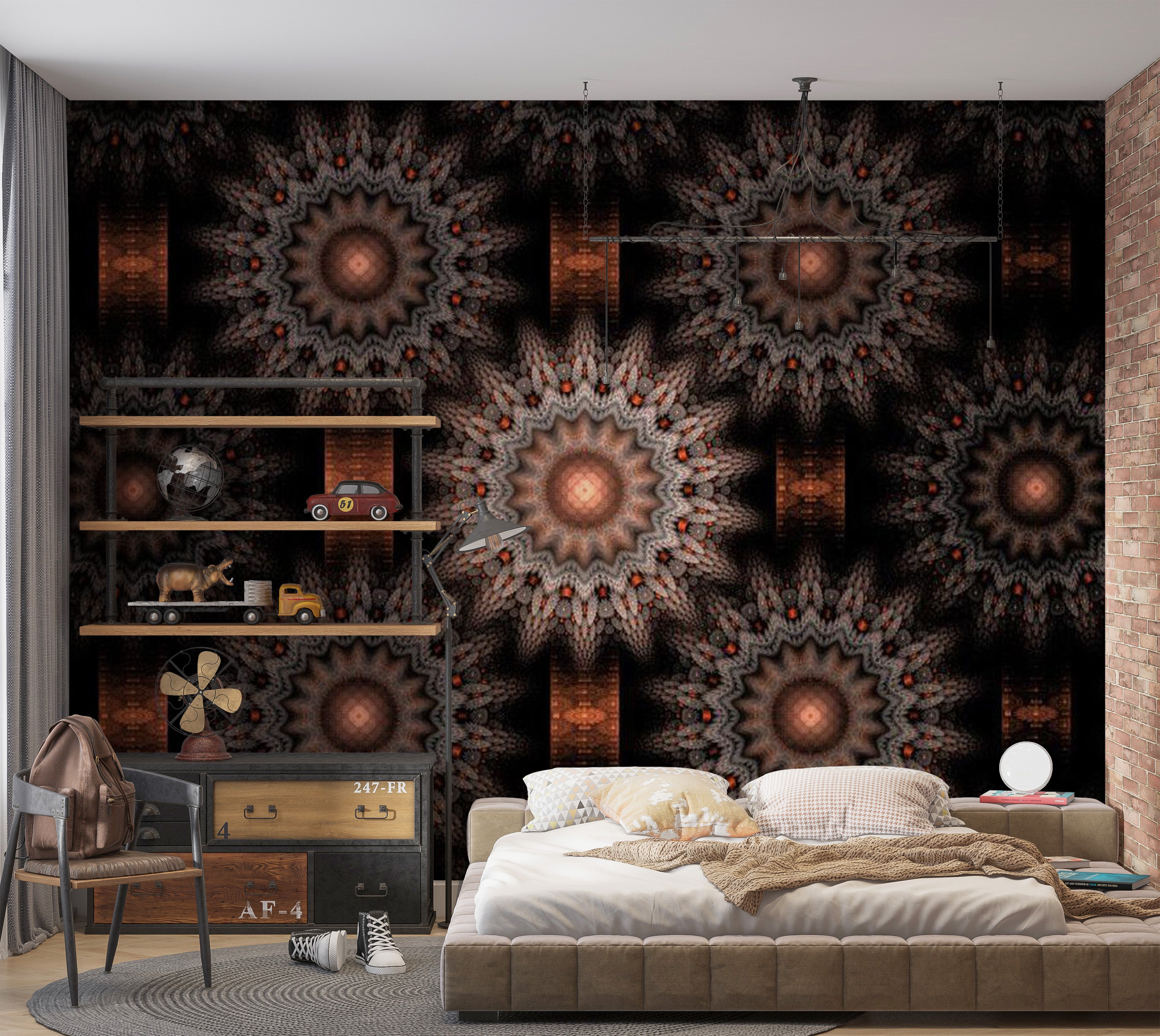 Abstract Wallpaper Wall Mural - Fractal - Fantasy 118"Wx90"H