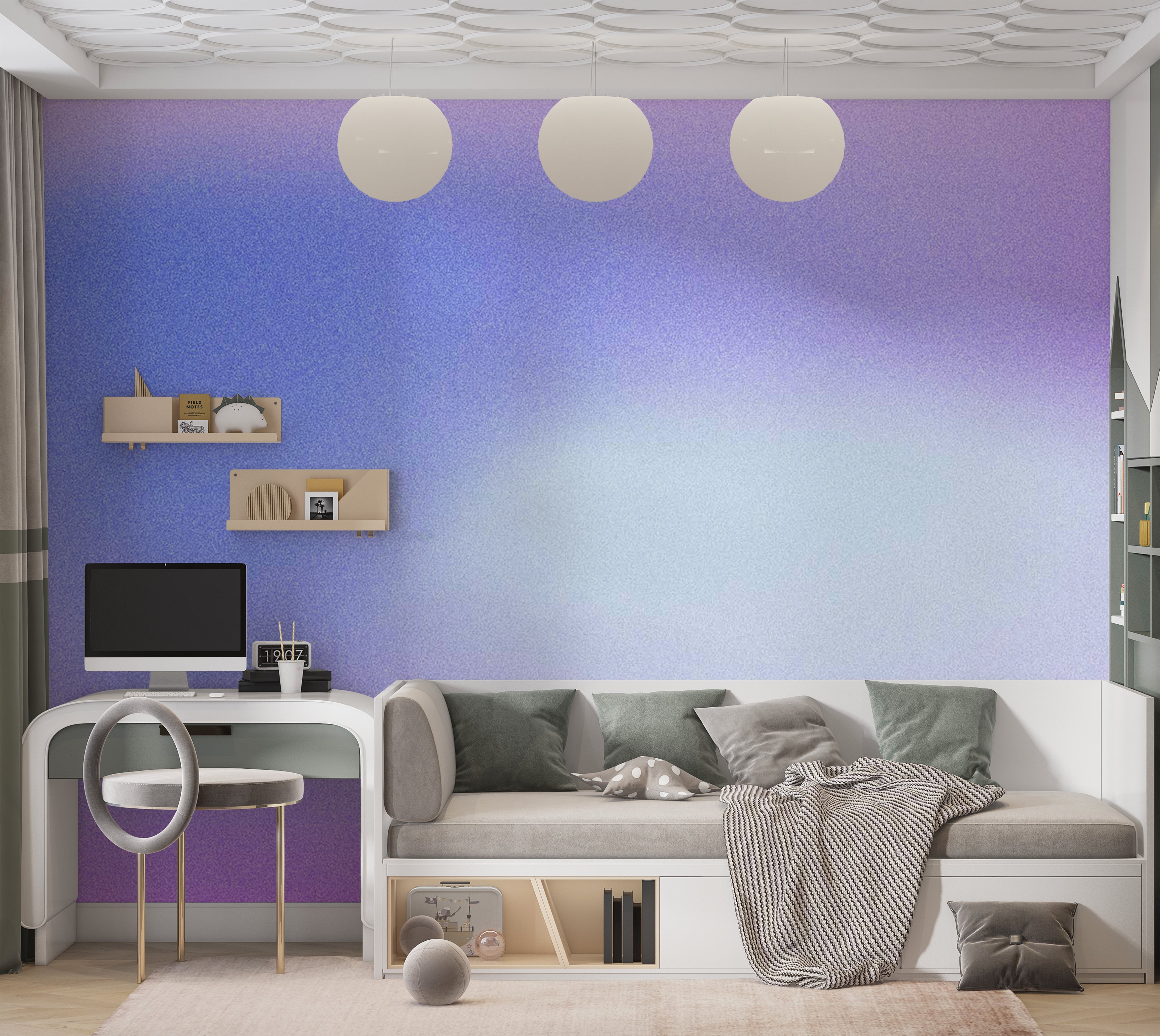 Peel & Stick Wall Mural - Delicate Gradient Glow 38"Wx27"H