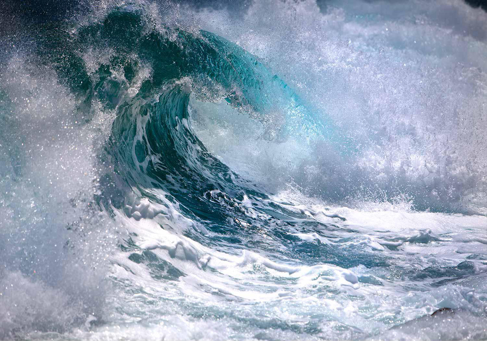 Peel & Stick Landscape Wall Mural - Ocean Wave 38"Wx27"H