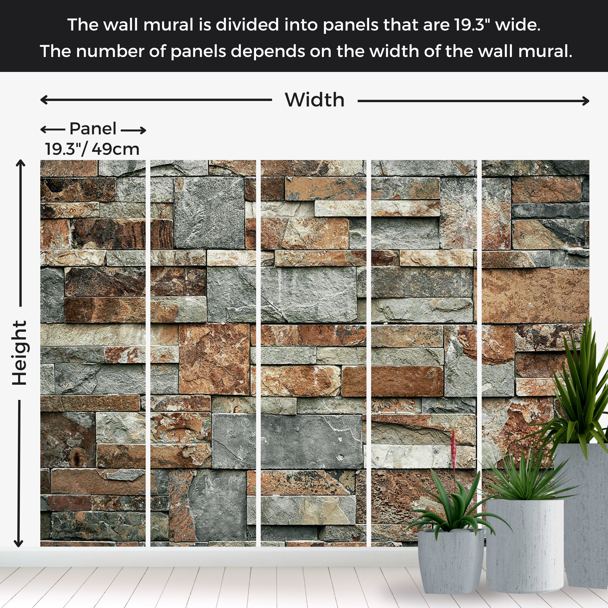 Peel & Stick Wall Mural - Rusty Contrasts 38"Wx27"H