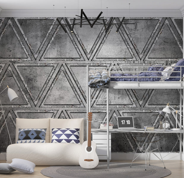 Background & Patterns Wallpaper Wall Mural - Dancing With Triangles 39"Wx27"H