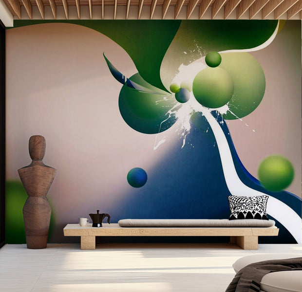 Abstract Wallpaper Wall Mural - Geometric Explosion 118"Wx90"H