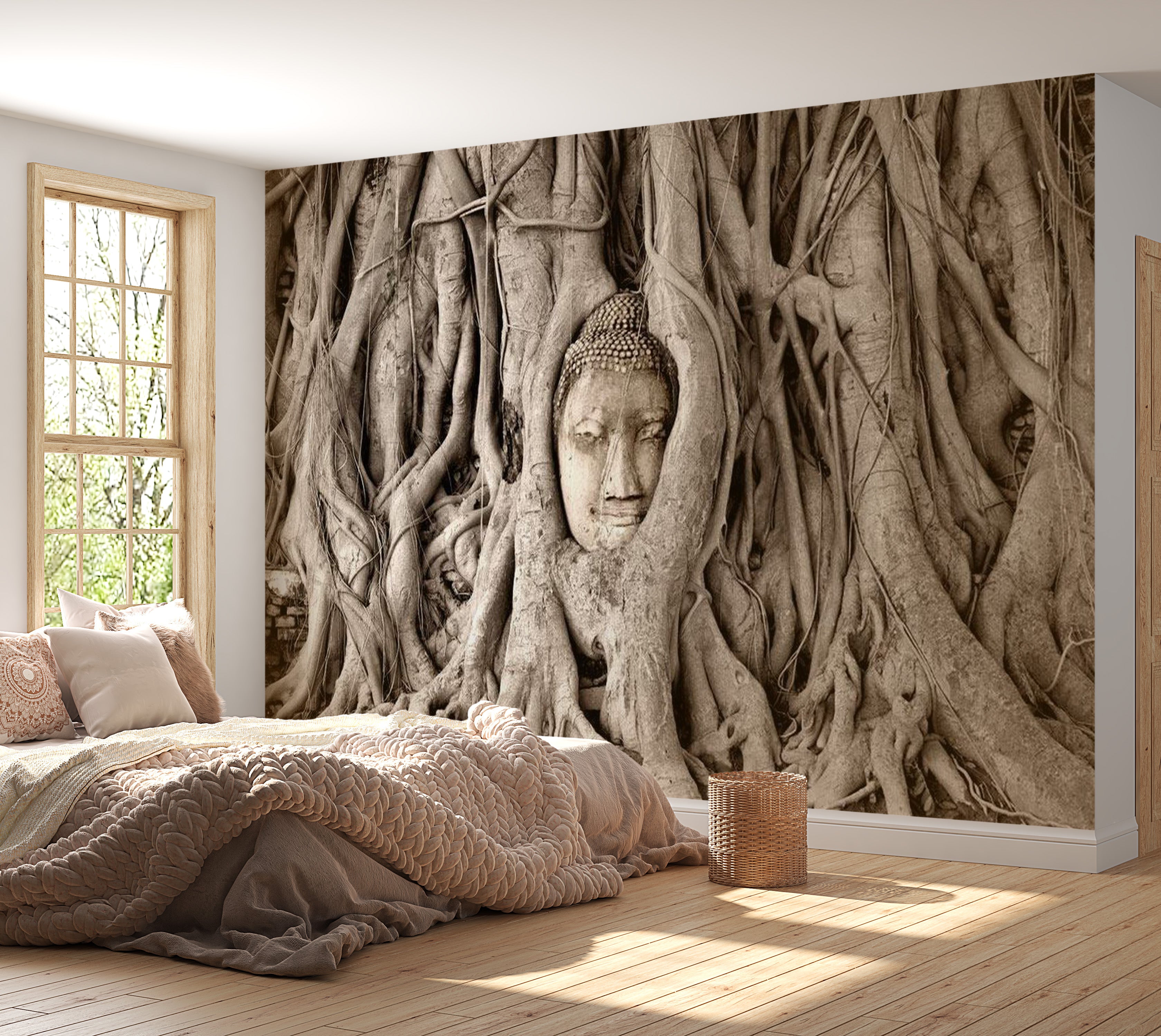 Zen Wallpaper Wall Mural - Buddha's Tree 39"Wx27"H