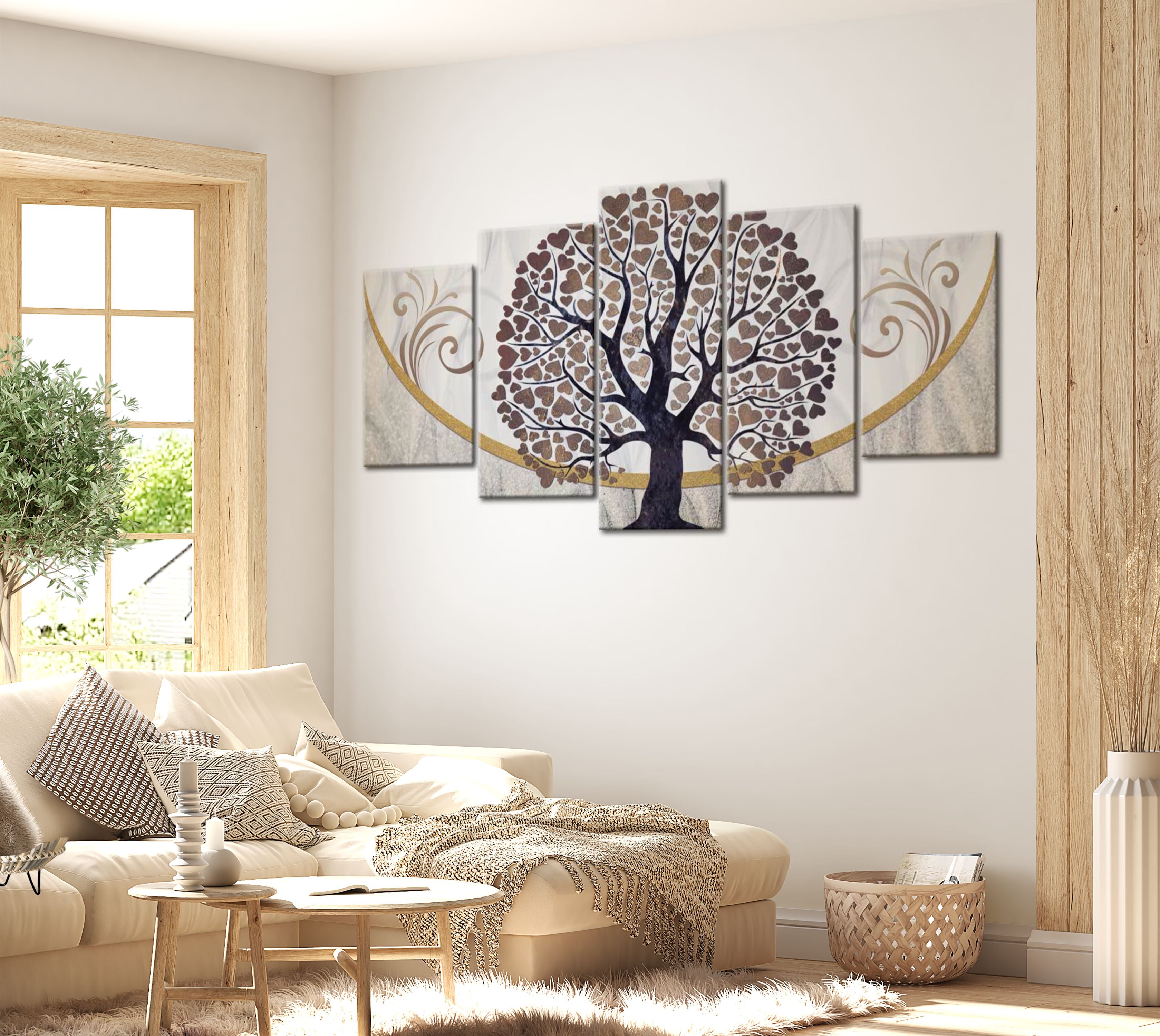 Abstract Canvas Wall Art - Tree Of Promise - 5 Pieces