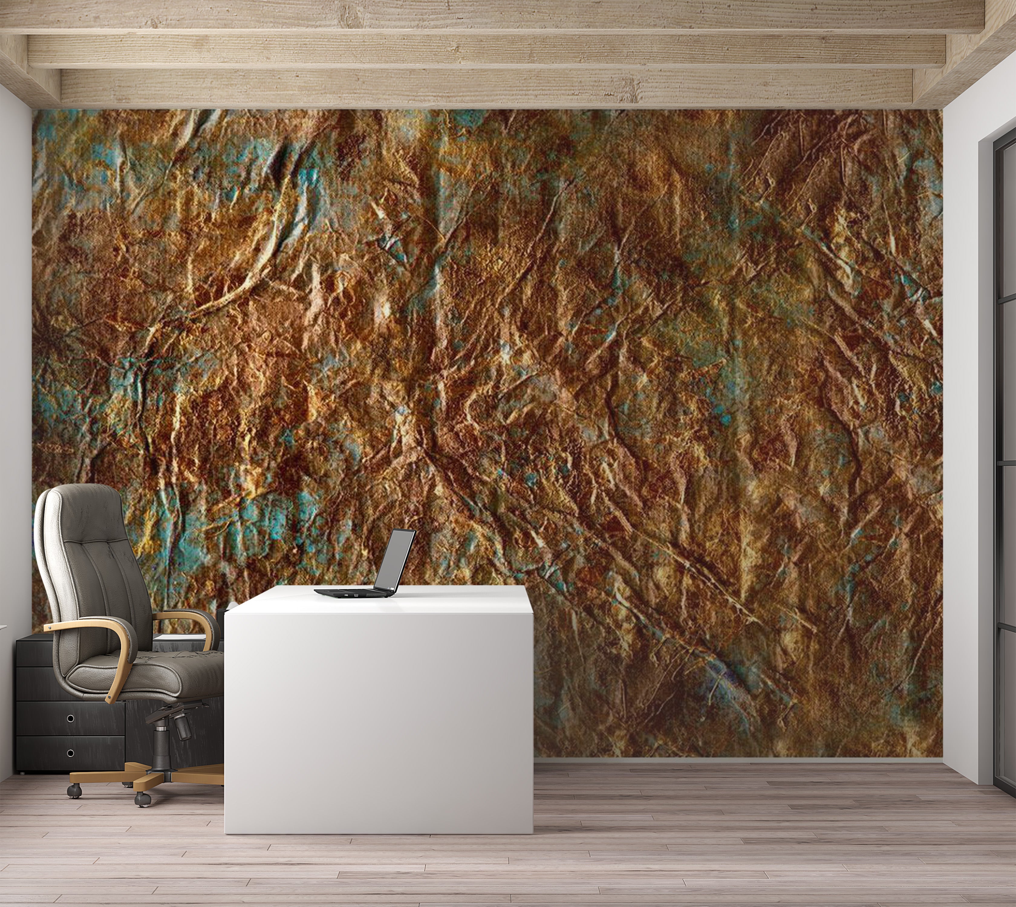 Abstract Wallpaper Wall Mural - Gold Of Atlantis 39"Wx27"H