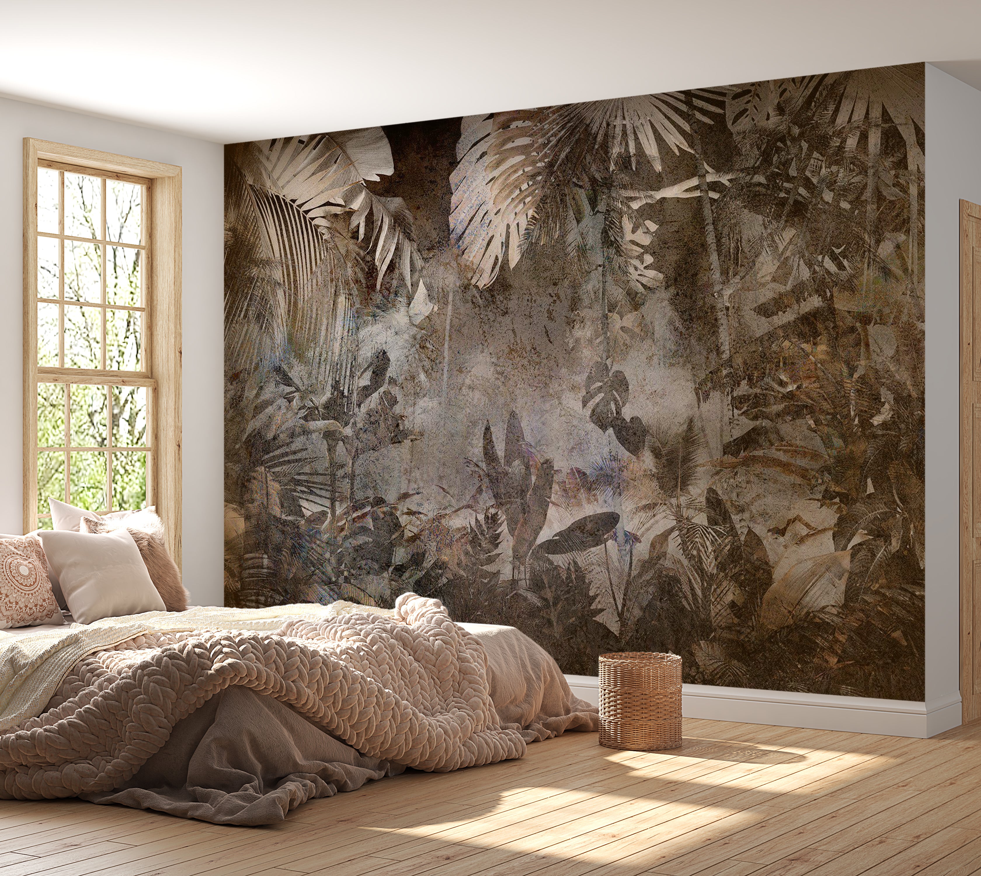 Peel & Stick Botanical Wall Mural - Mysterious Jungle 38"Wx27"H