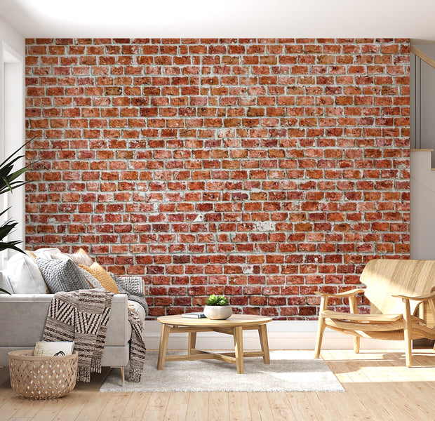 Background & Patterns Wallpaper Wall Mural - Vintage Red Brick Wall 39"Wx27"H