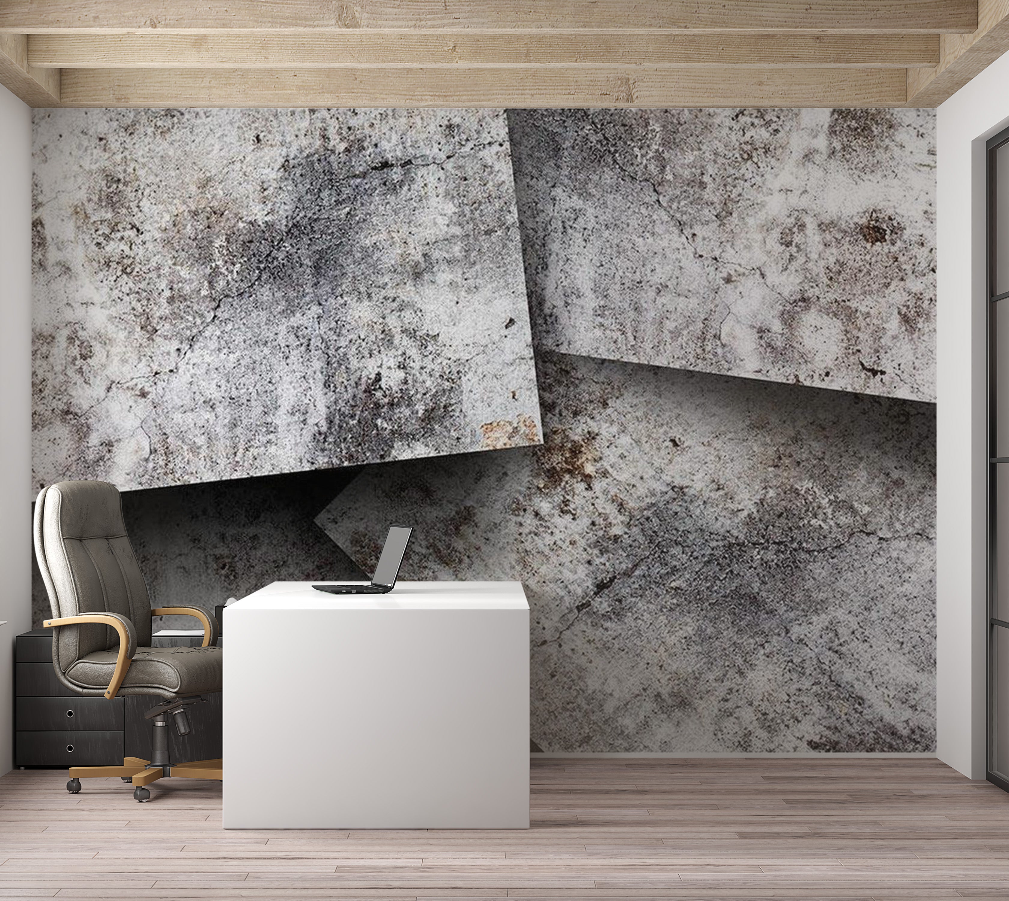 Background & Patterns Wallpaper Wall Mural - Concrete Cards 39"Wx27"H