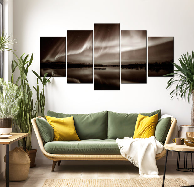 Stretched Canvas Landscape Art - Light From The Sky 40"Wx20"H