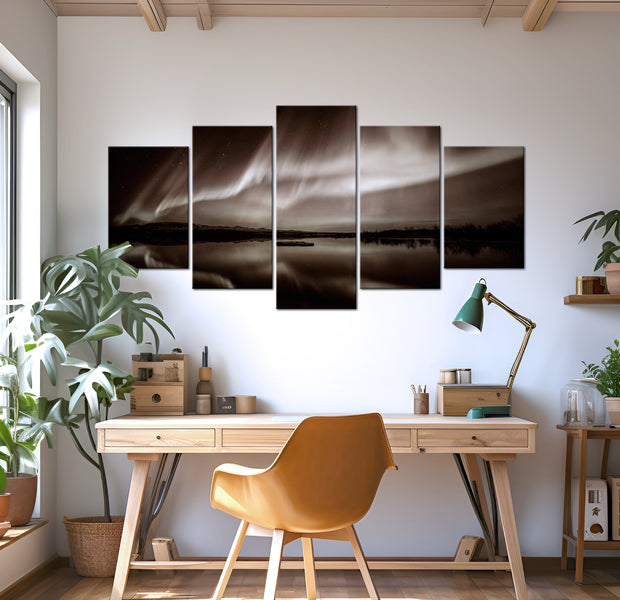 Stretched Canvas Landscape Art - Light From The Sky 40"Wx20"H