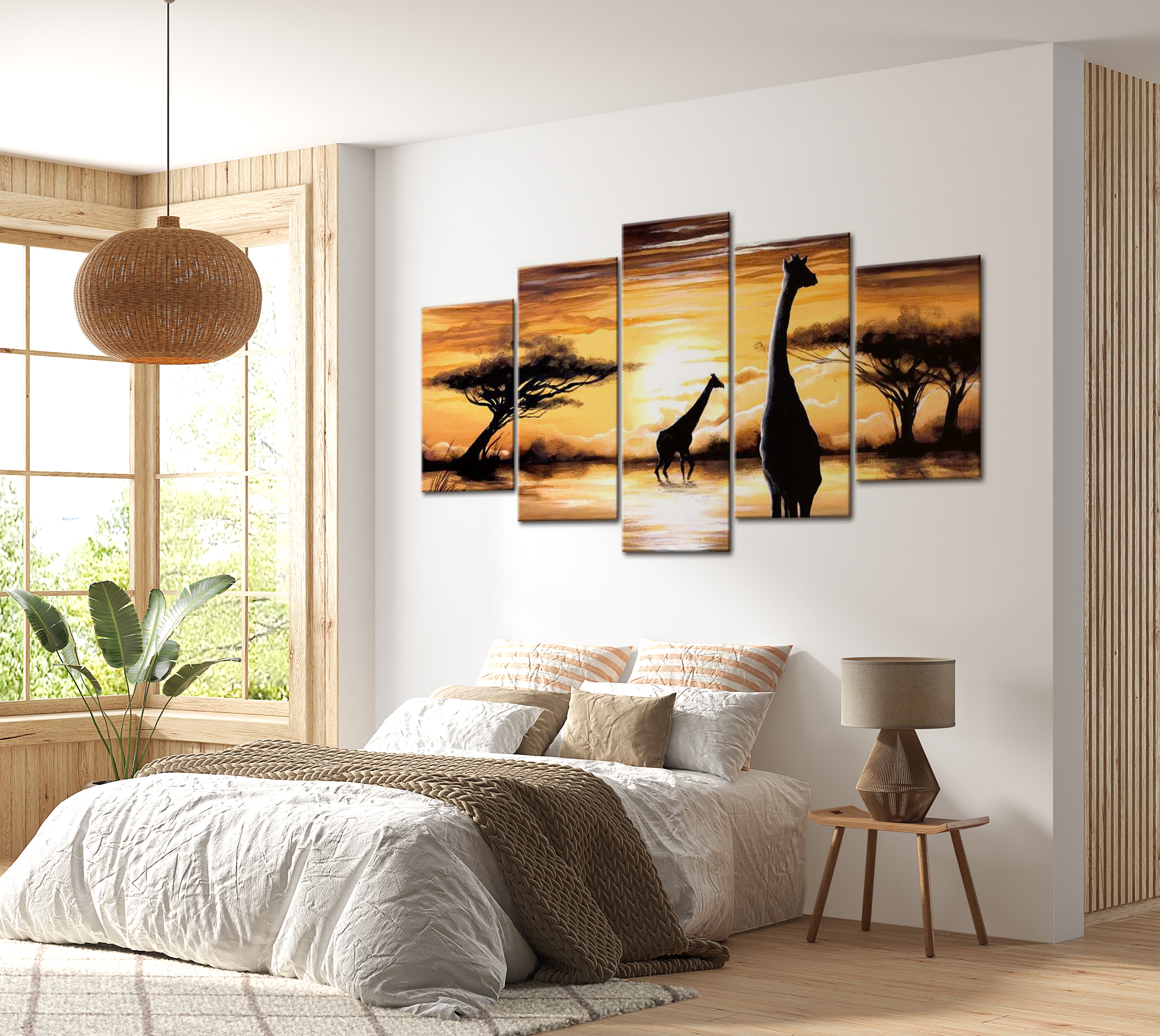 Stretched Canvas Landscape Art - Wild Africa 40"Wx20"H