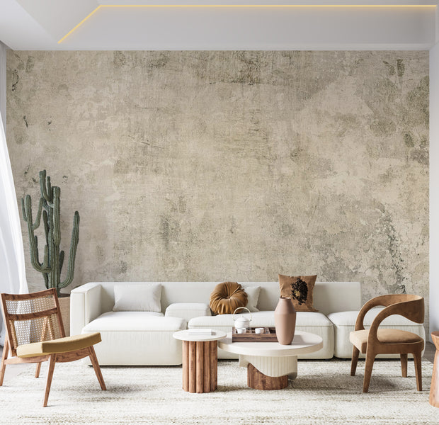 Abstract Wallpaper Wall Mural - Boho Beige Grunge 39"Wx27"H / Standard