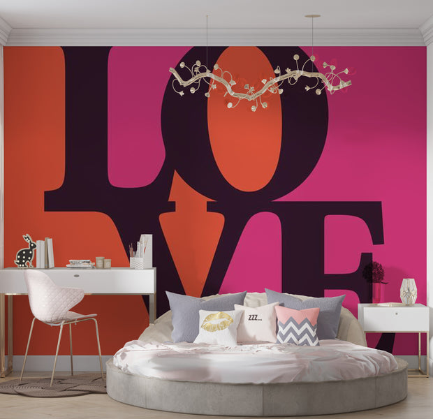 Abstract Wallpaper Wall Mural - Love Is In The Air 118"Wx90"H