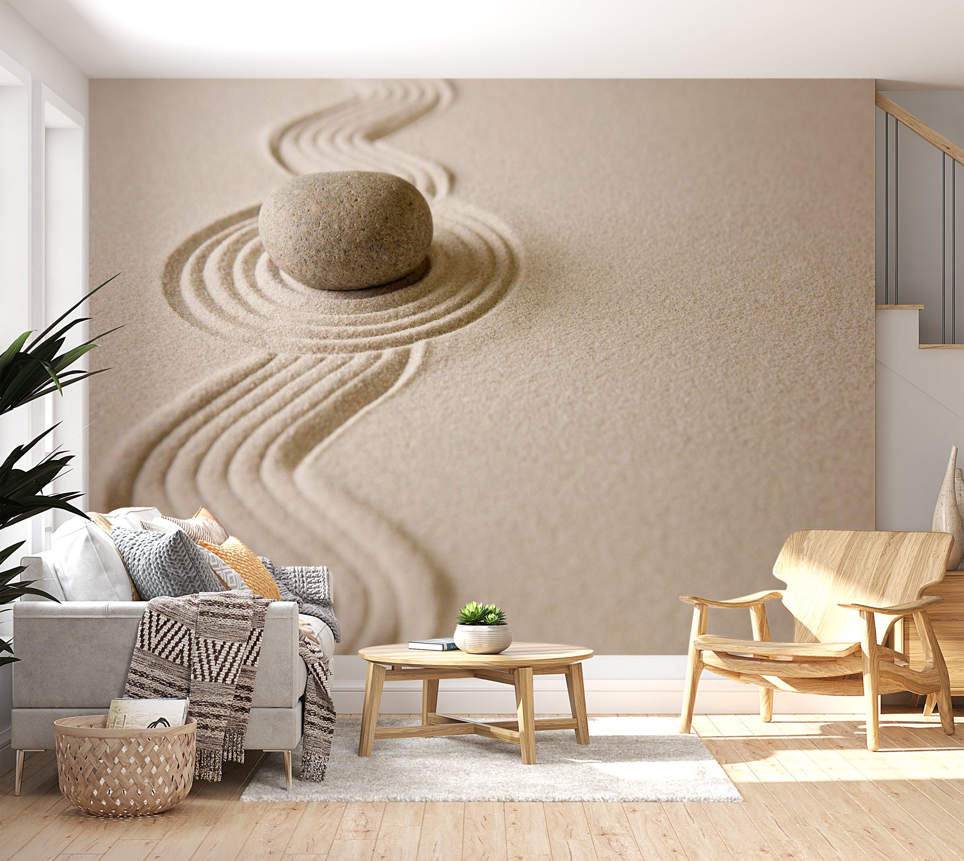 Zen Wallpaper Wall Mural - Sand Stone Balance