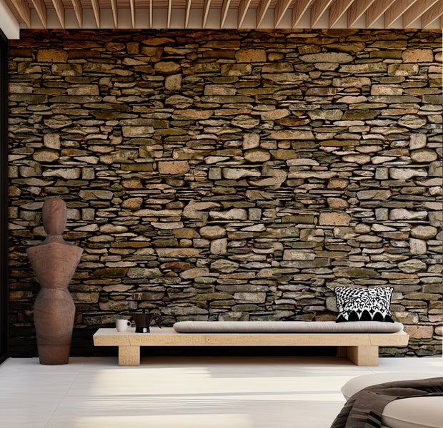 Background & Patterns Wallpaper Wall Mural - Old Fortress Brick Wall 39"Wx27"H