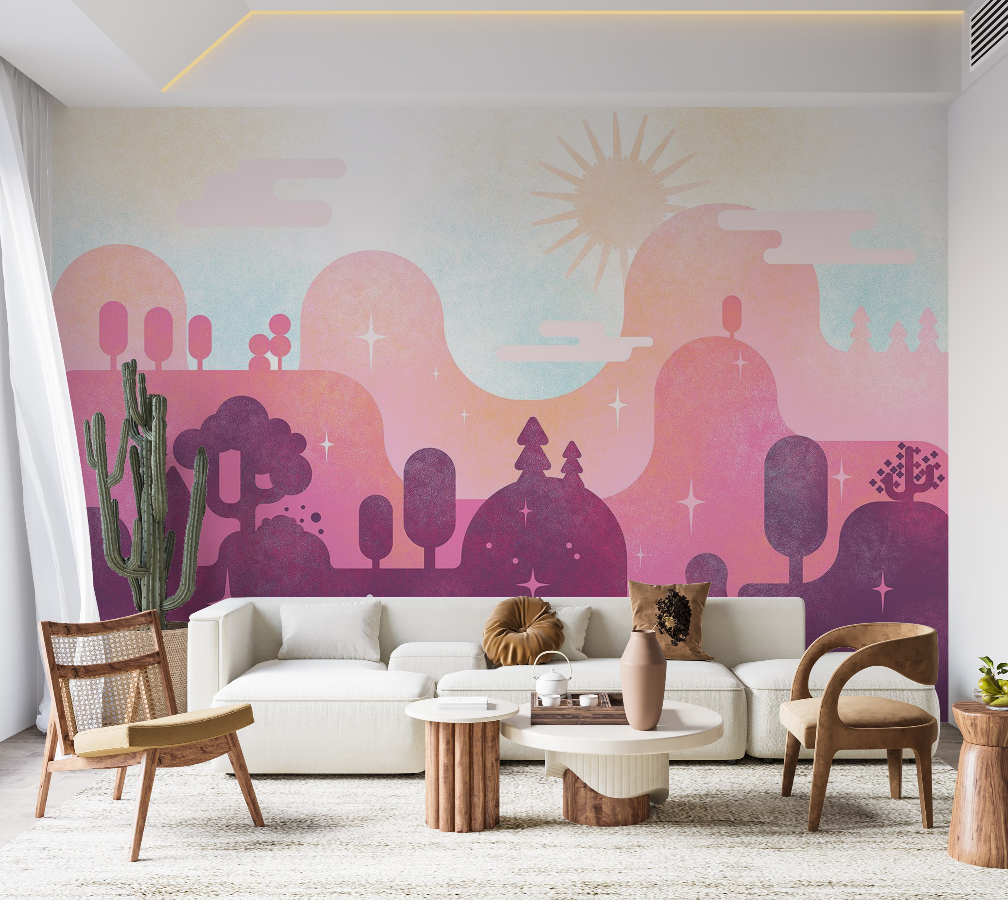 Abstract Wallpaper Wall Mural - Candy Land 39"Wx27"H / Standard