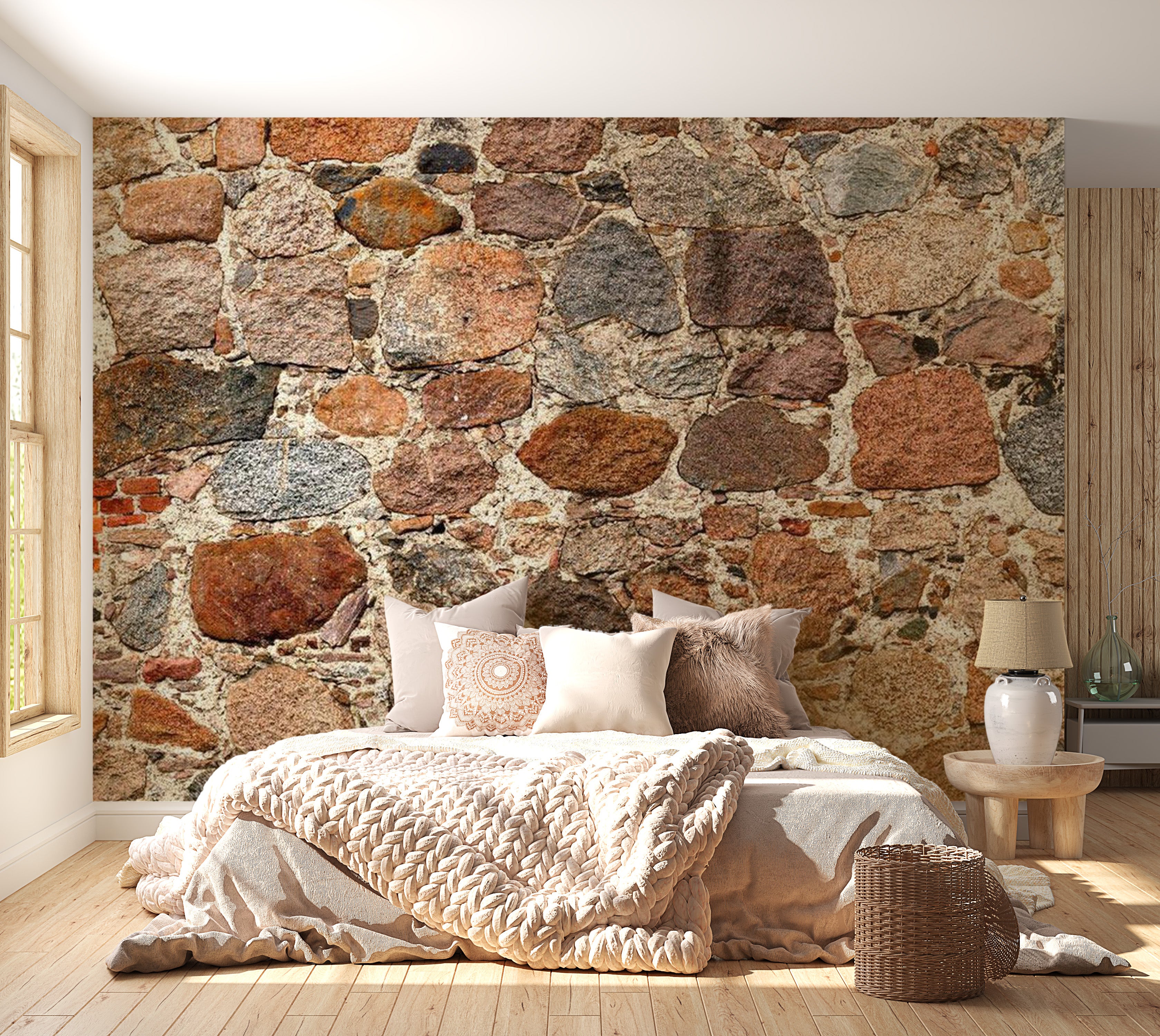 Background & Patterns Wallpaper Wall Mural - Stony Artistry 39"Wx27"H