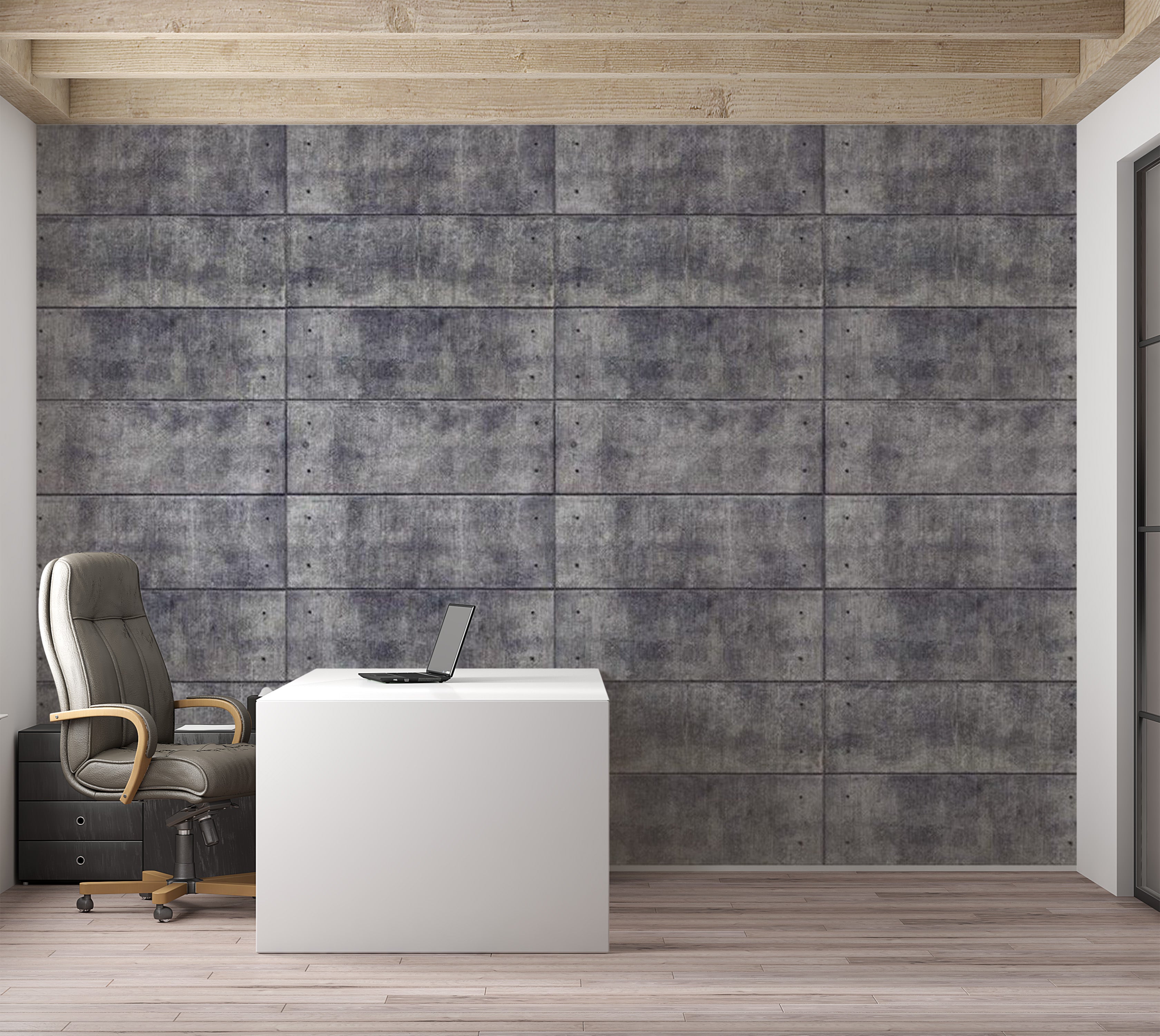 Background & Patterns Wallpaper Wall Mural - Concrete Fortress 39"Wx27"H