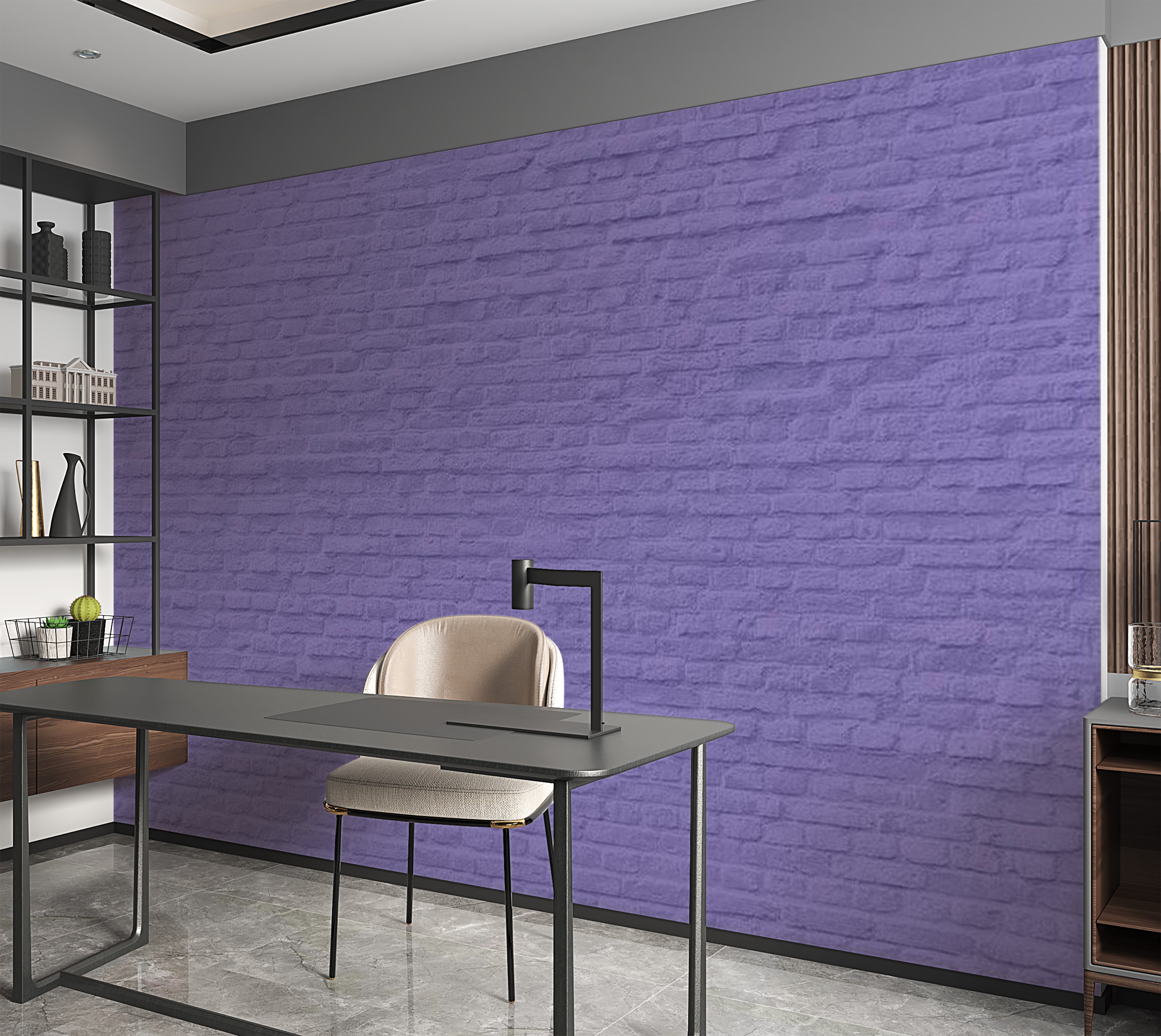 Background & Patterns Wallpaper Wall Mural - Purple Painted Brick Wall 39"Wx27"H