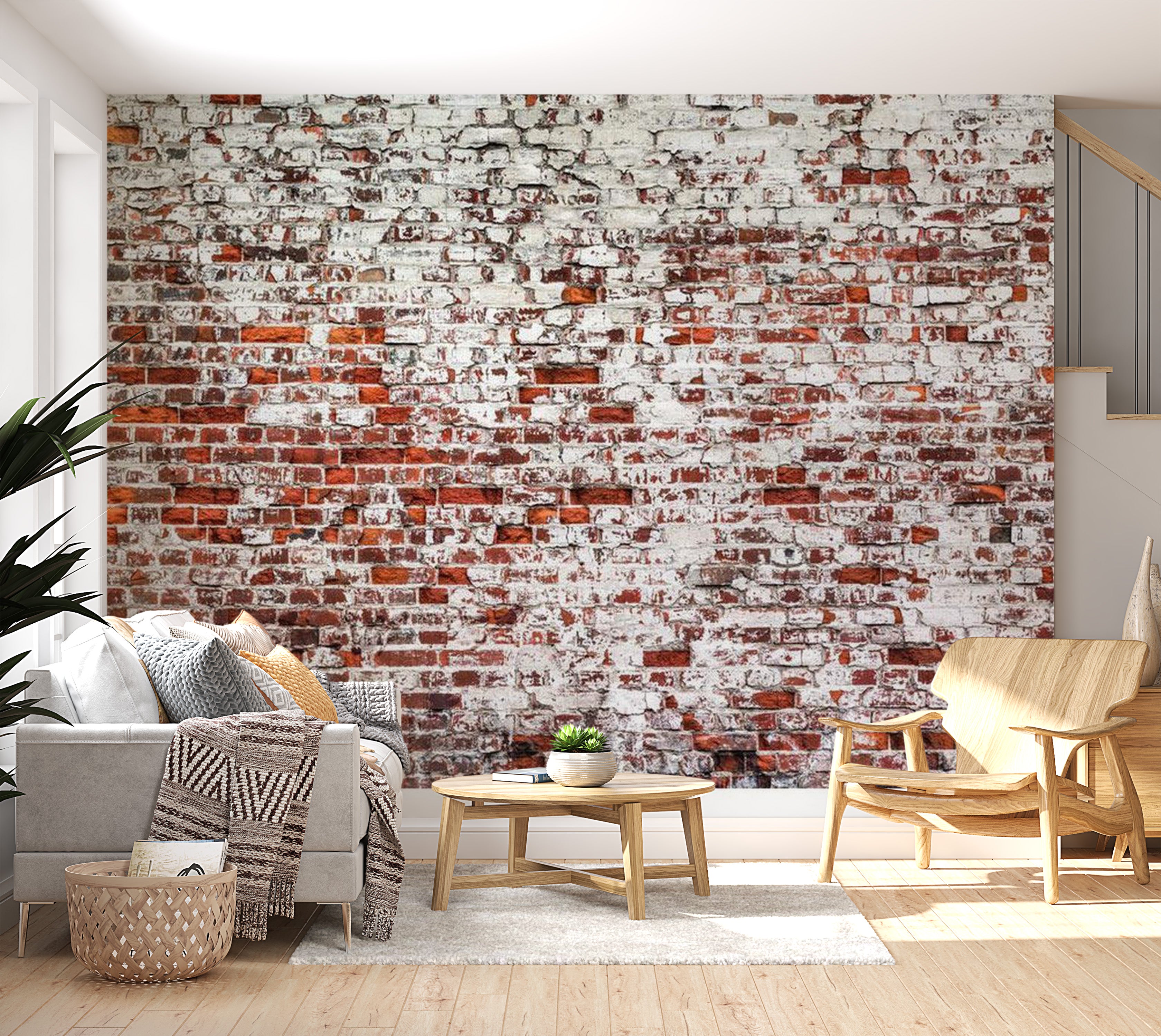 Background & Patterns Wallpaper Wall Mural - Old House Brick Wall 39"Wx27"H