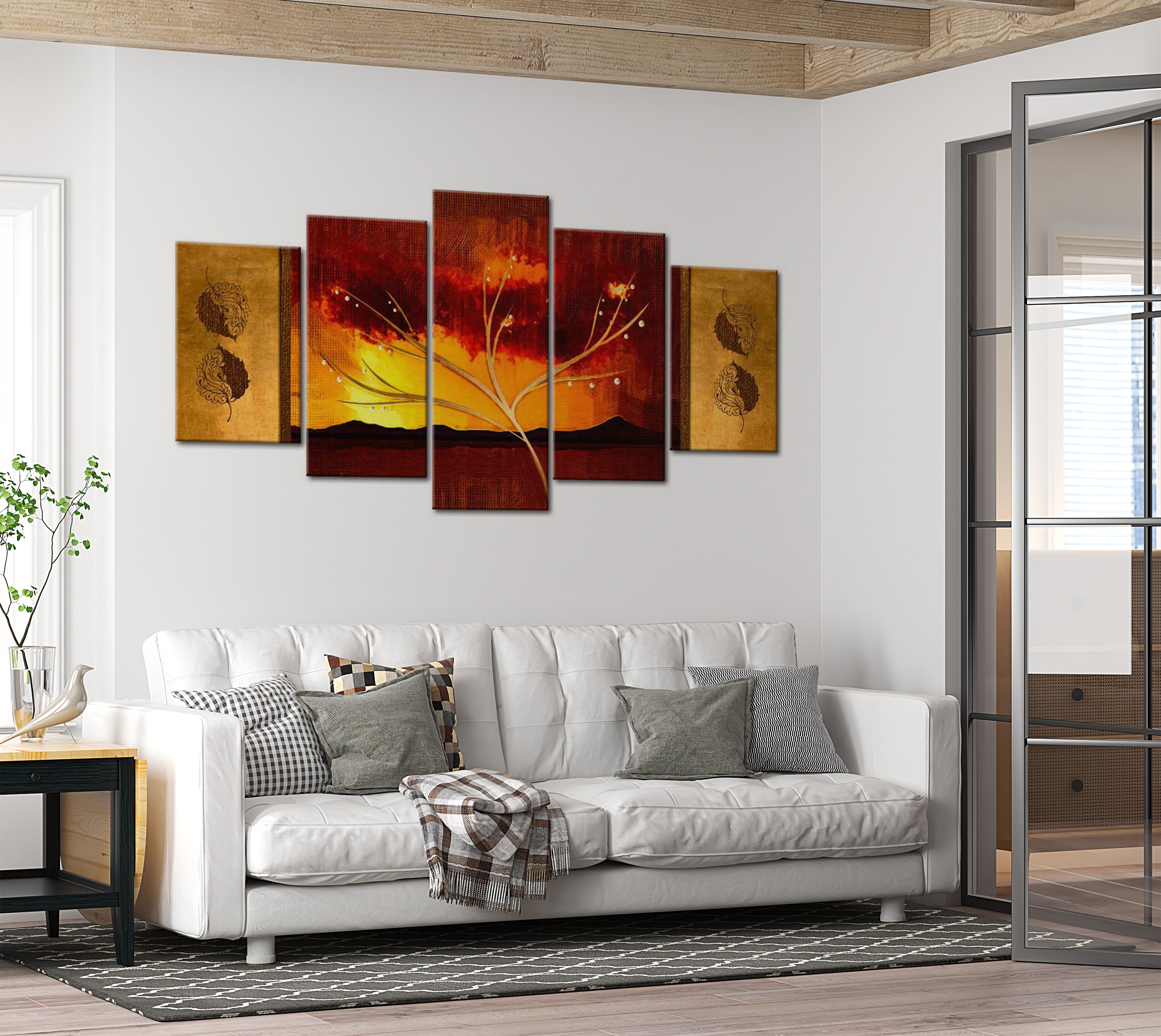 Stretched Canvas Landscape Art - Oriental Wind 40"Wx20"H