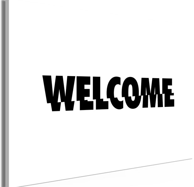 Modern Canvas Wall Art - Welcome Glitch