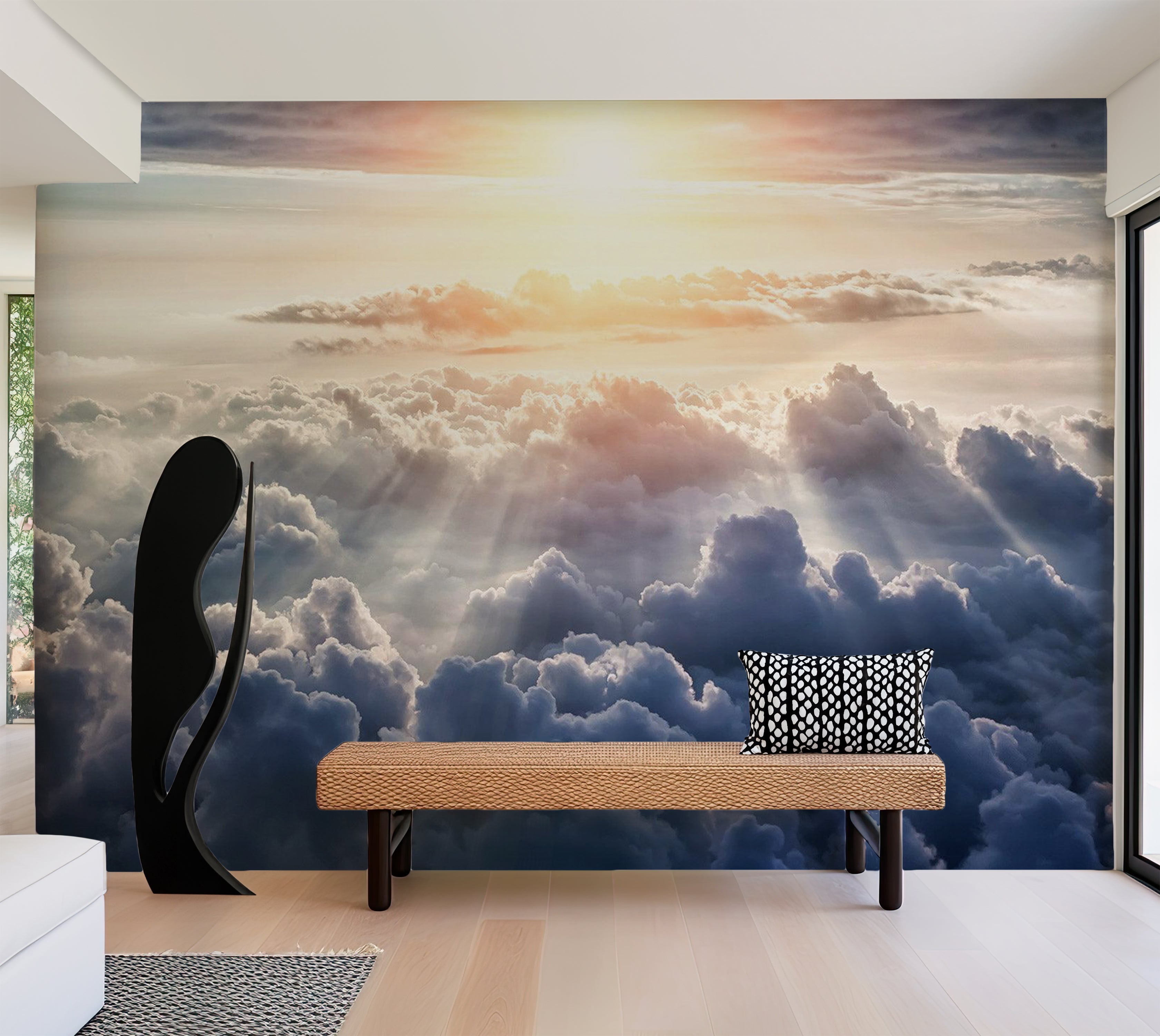 Peel & Stick Landscape Wall Mural - Walk in The Clouds 38"Wx27"H
