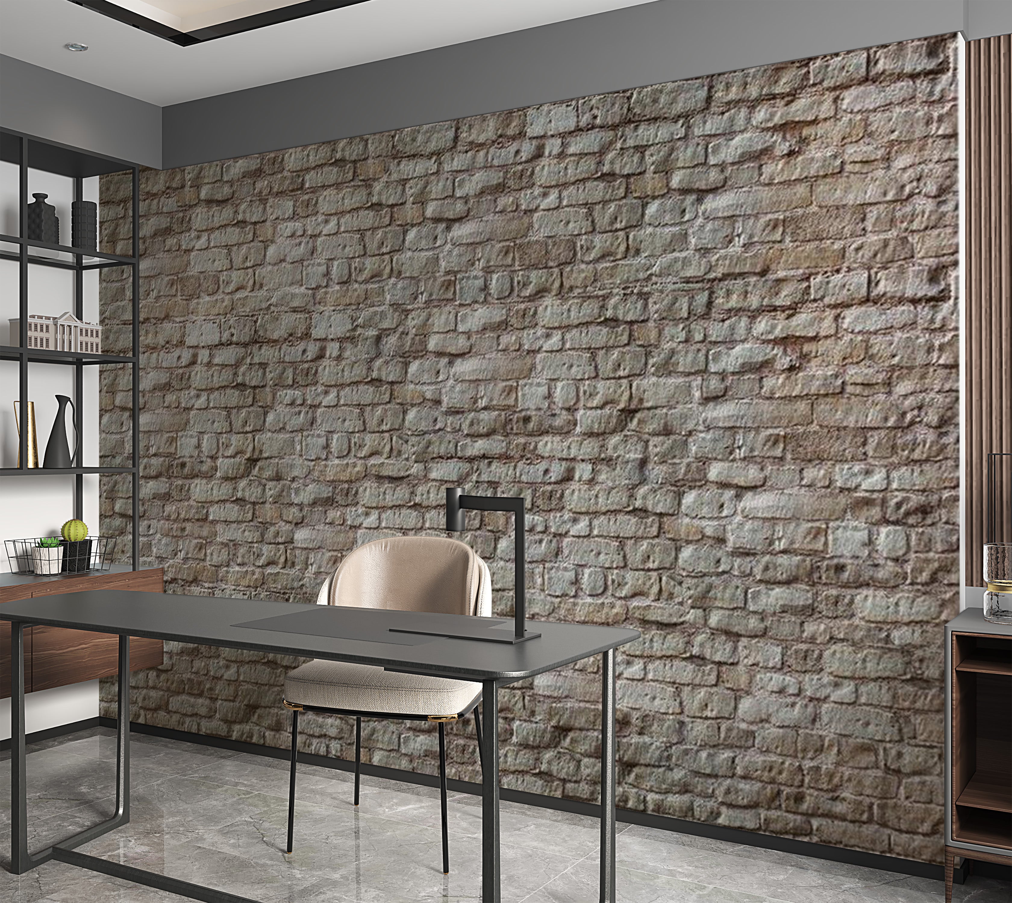 Background & Patterns Wallpaper Wall Mural - Exposed Weathered Brick Wall 39"Wx27"H