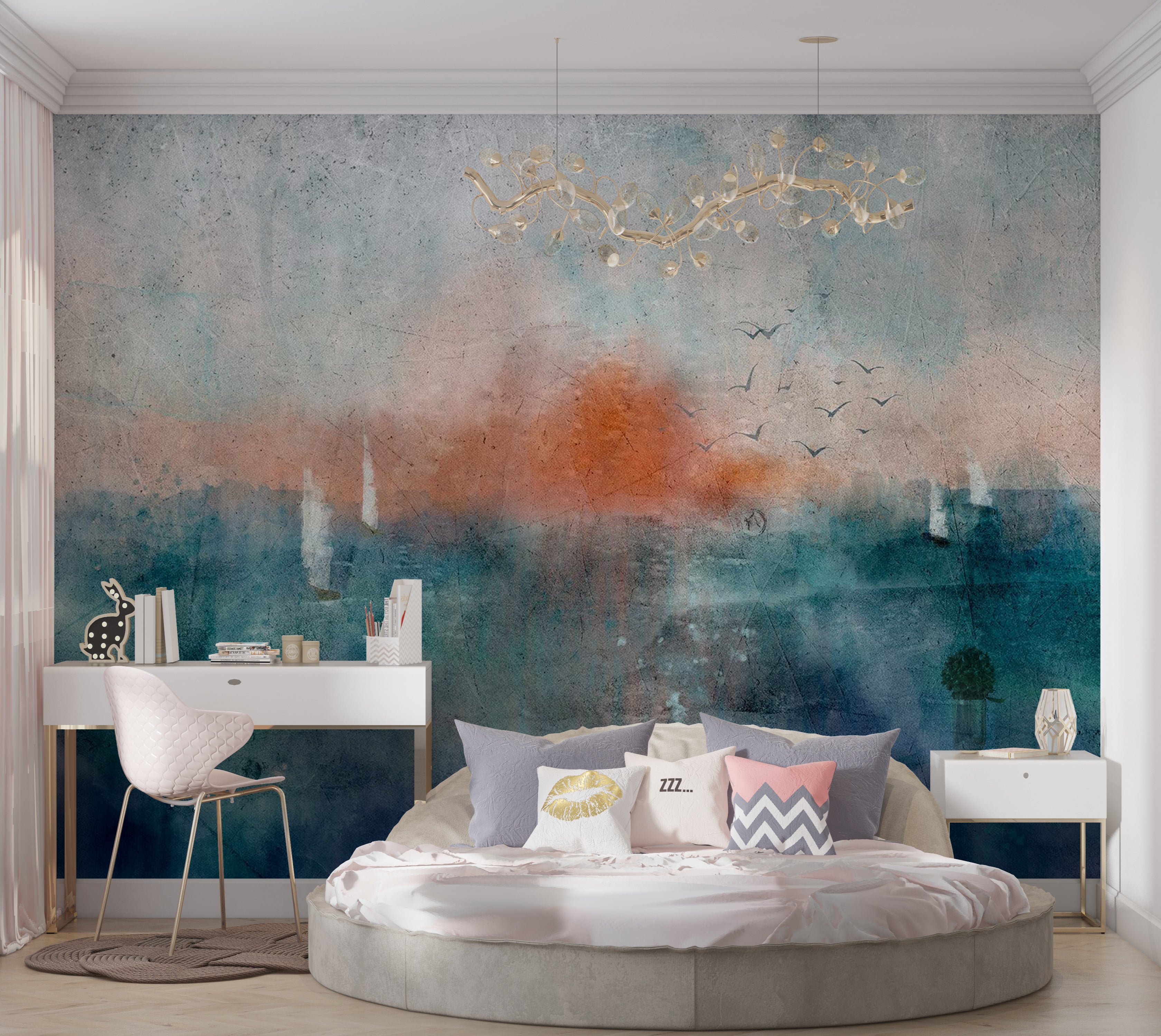Peel & Stick Landscape Wall Mural - Sunny Relief 38"Wx27"H
