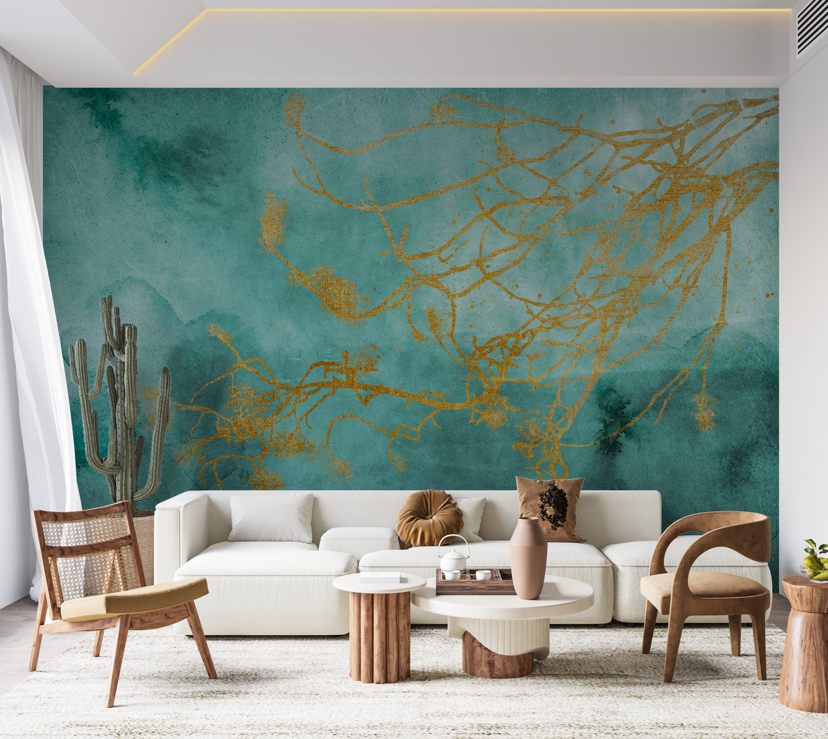 Abstract Wallpaper Wall Mural - Gentle Breeze 39"Wx27"H / Standard